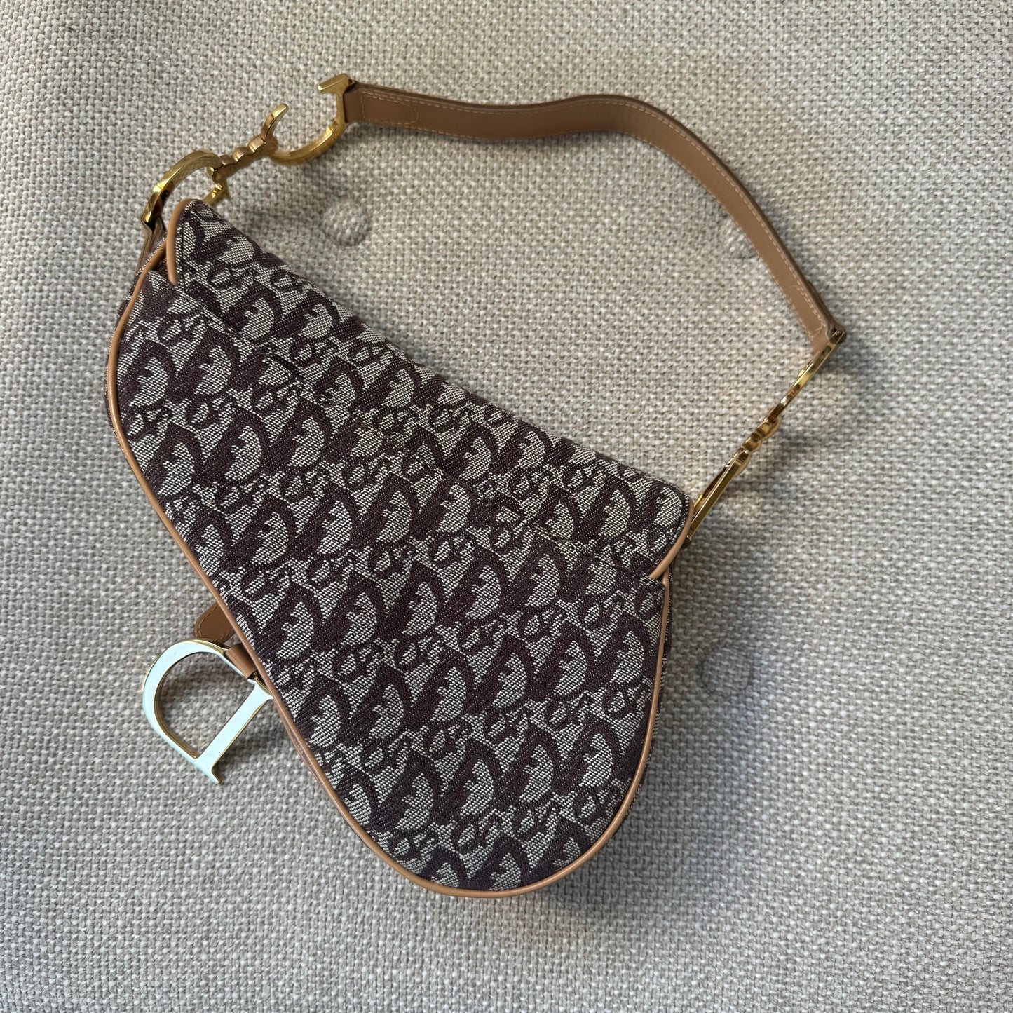 Dior saddle bag monogram ghw