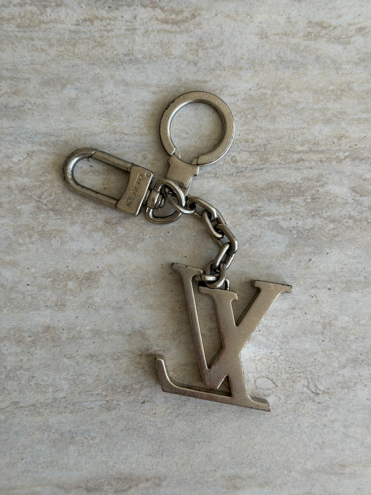 Louis Vuitton LV Logo Keychain / Bag Charm