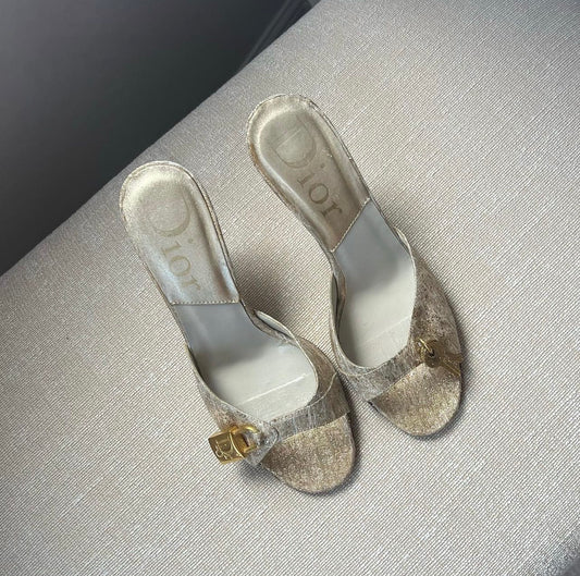 Dior Mules Gold heels 36