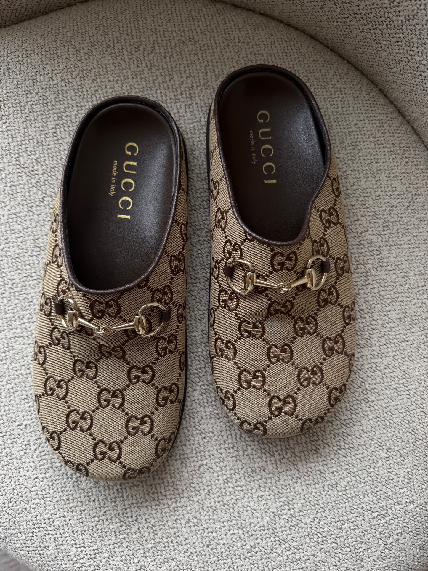 Gucci GG Canvas Horsebit Mules