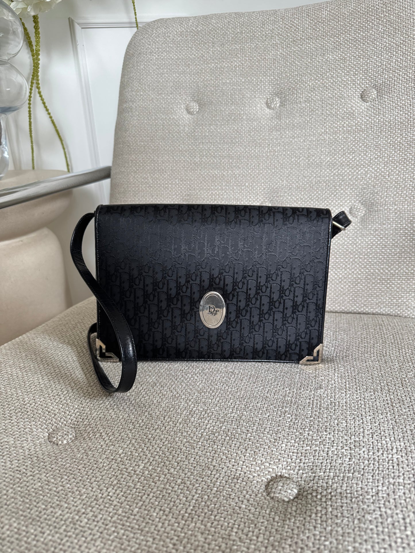 Dior Black Monogram Crossbody Bag