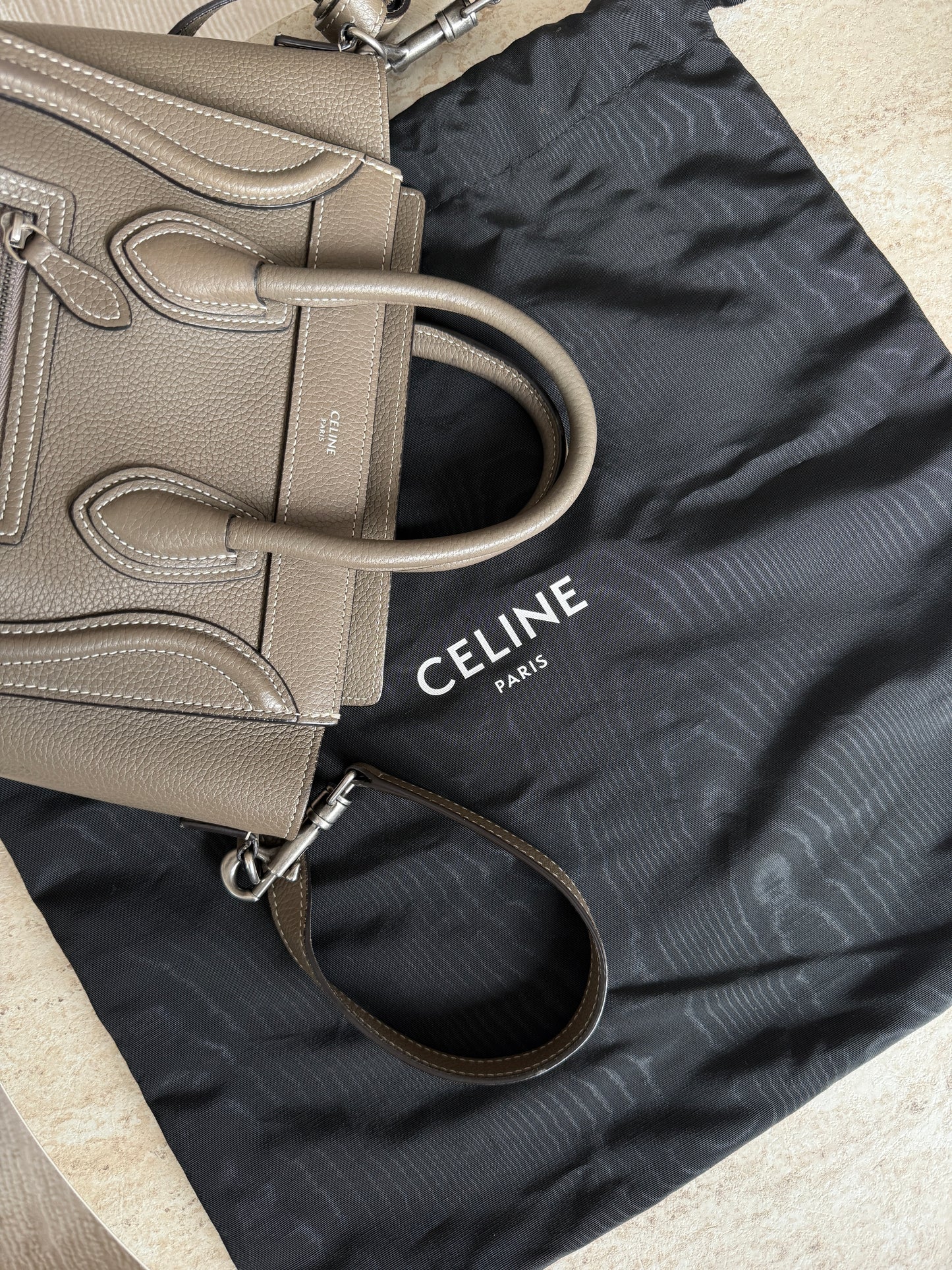 Celine nano luggage handbag