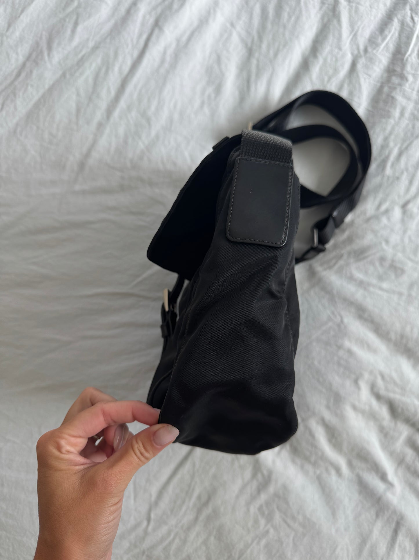 Prada Nylon Black Messenger Bag