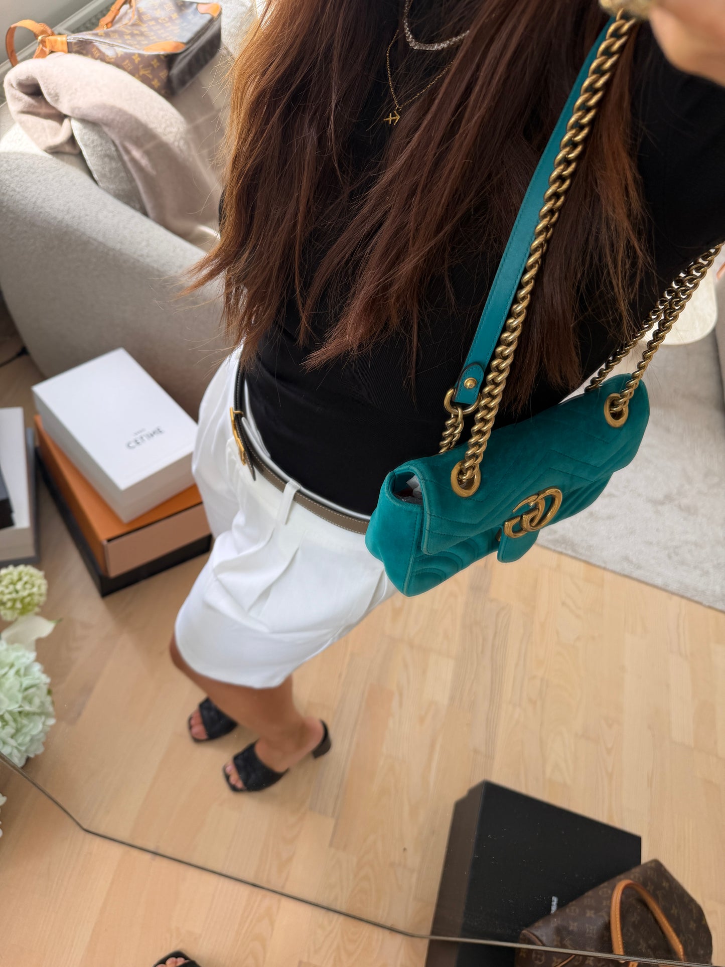 Gucci GG Marmont Velvet Shoulder Bag
