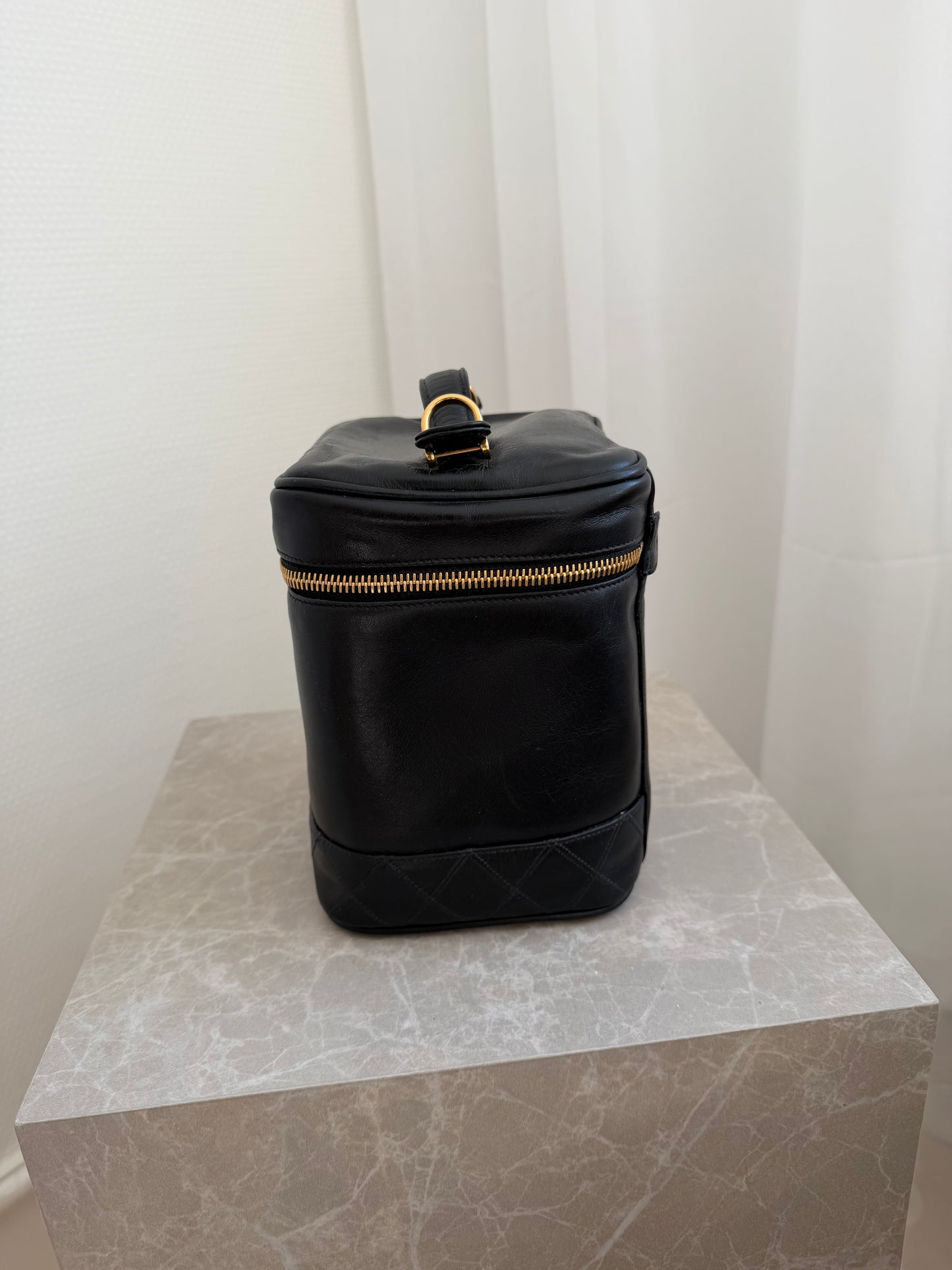Chanel Black Leather Vanity Bag