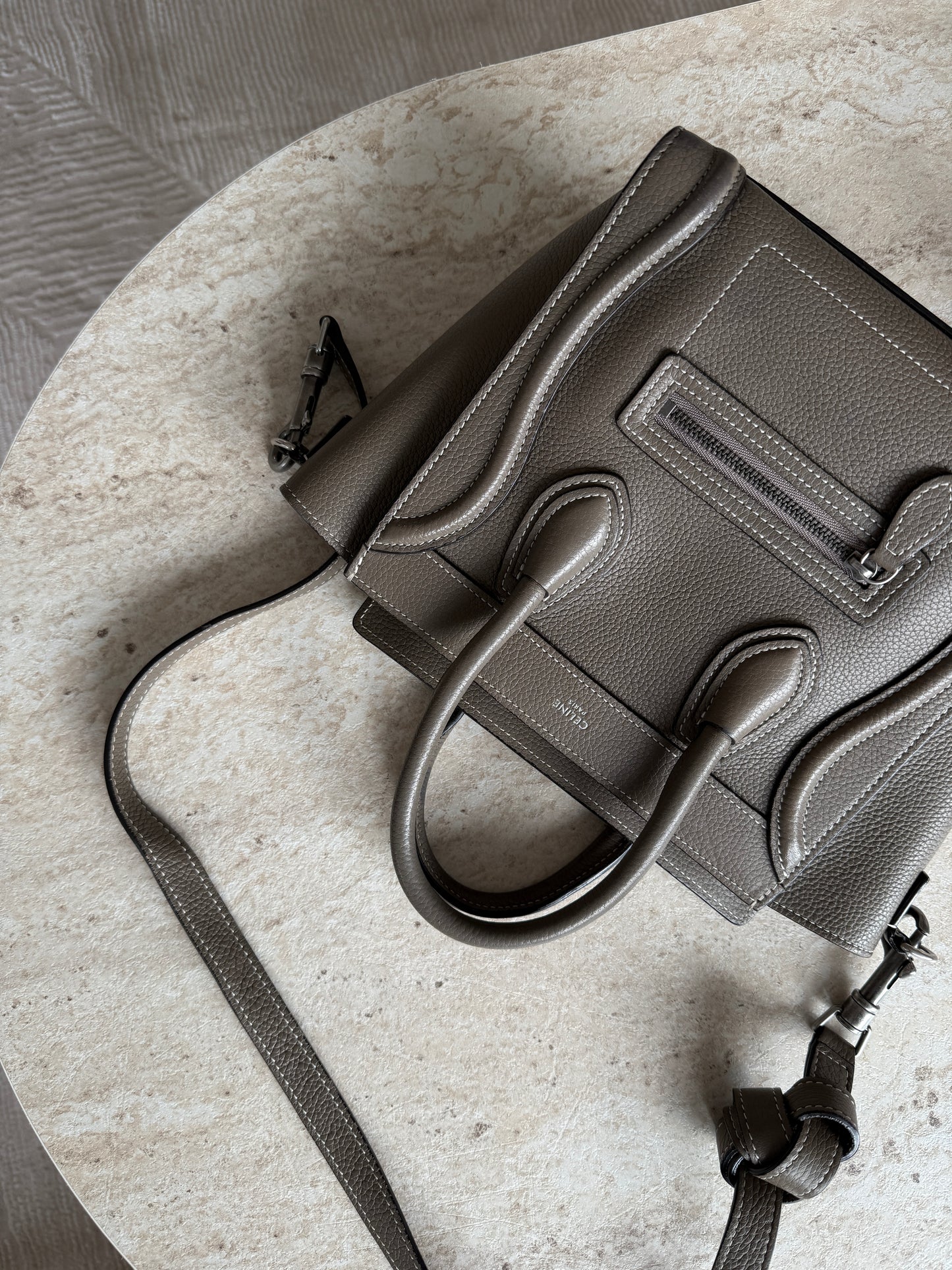 Celine nano luggage handbag