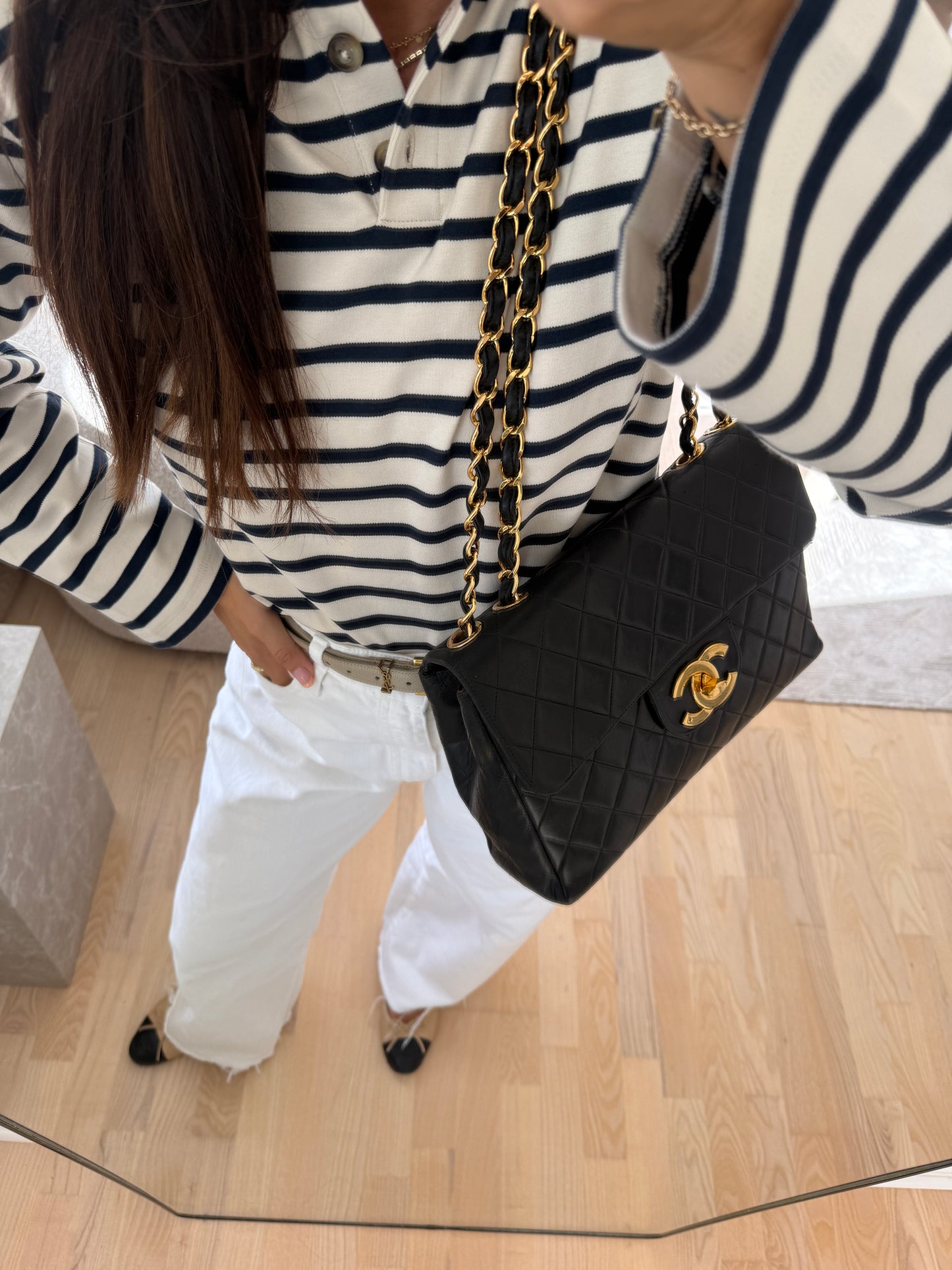 Vintage jumbo single classic flap bag