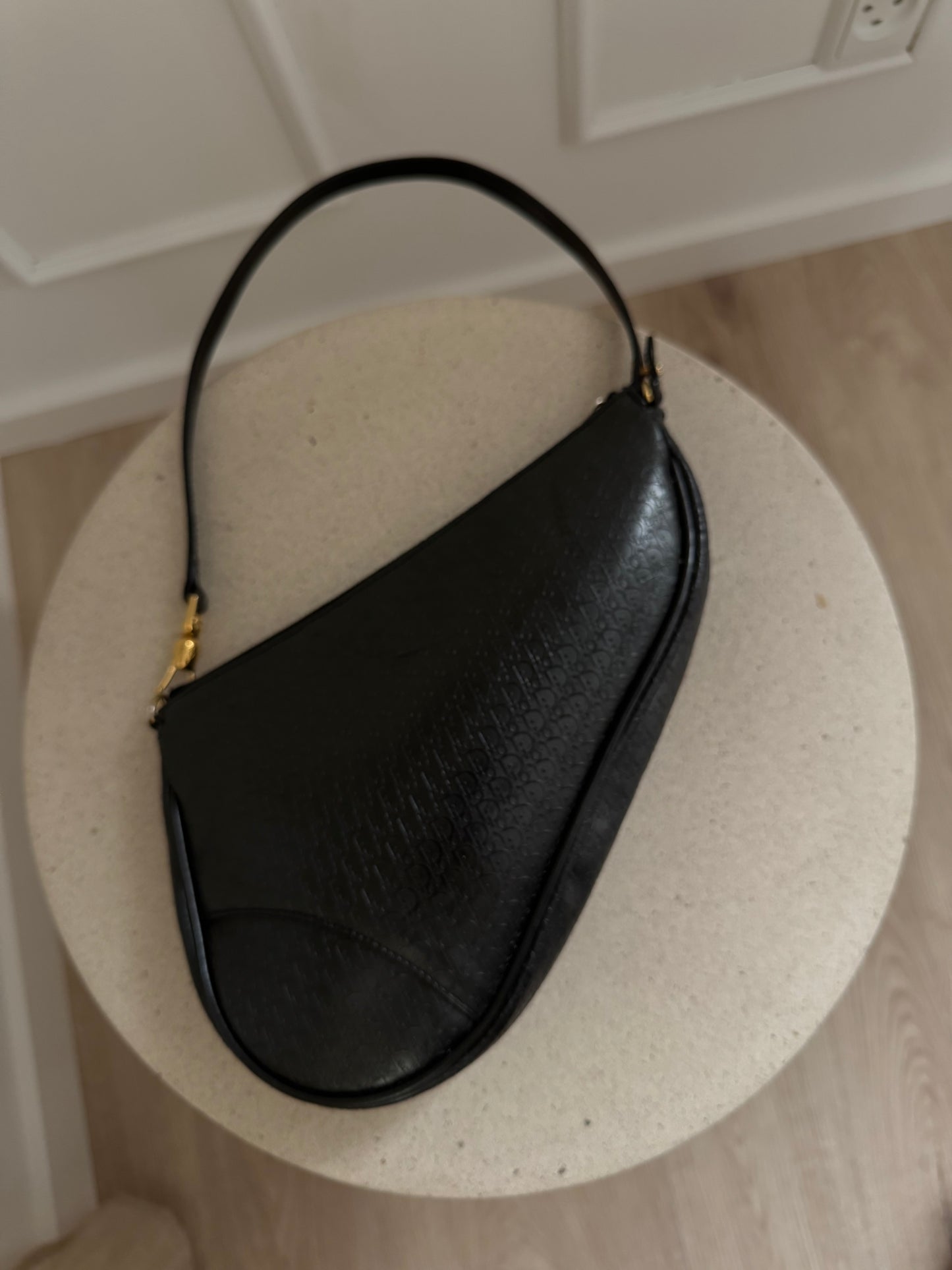 Dior Black Saddel Bag monogram