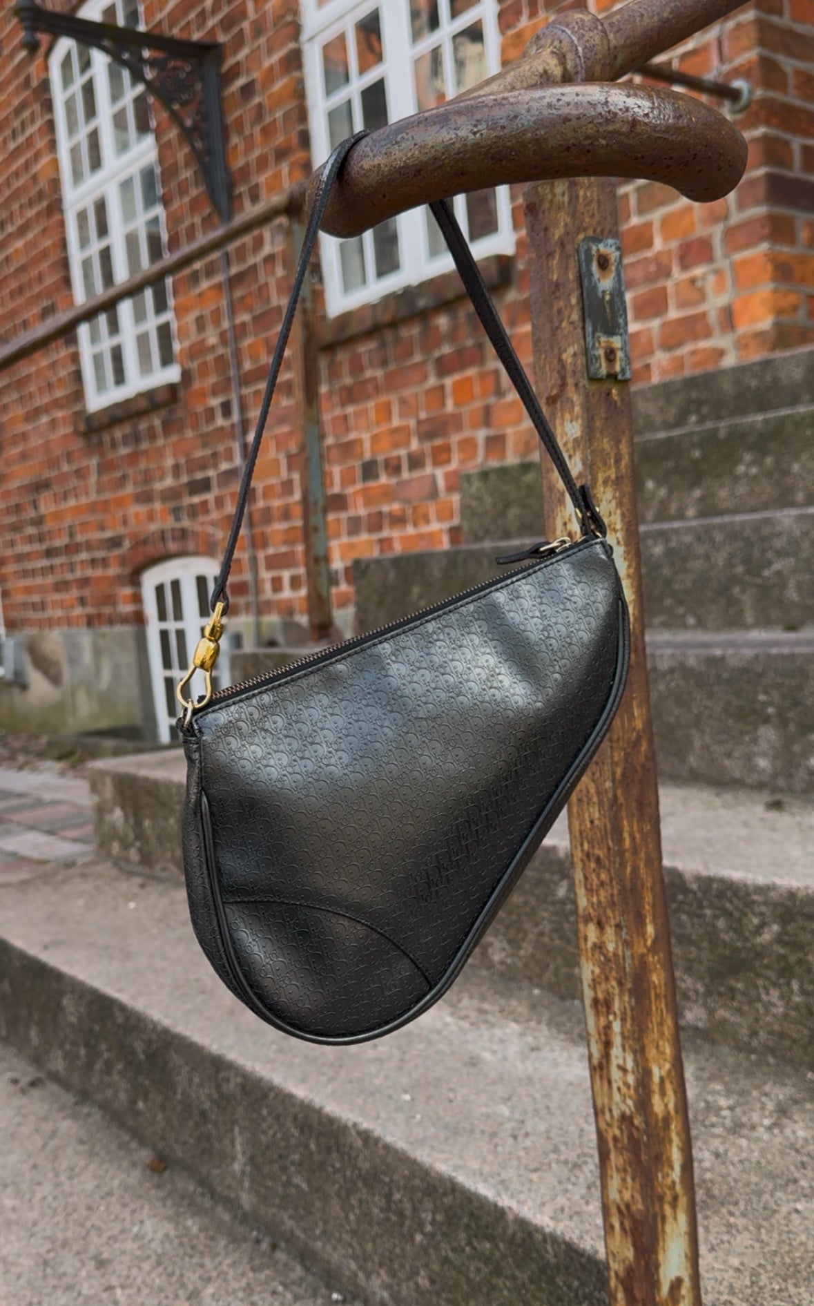 Dior Black Saddle Bag Monogram