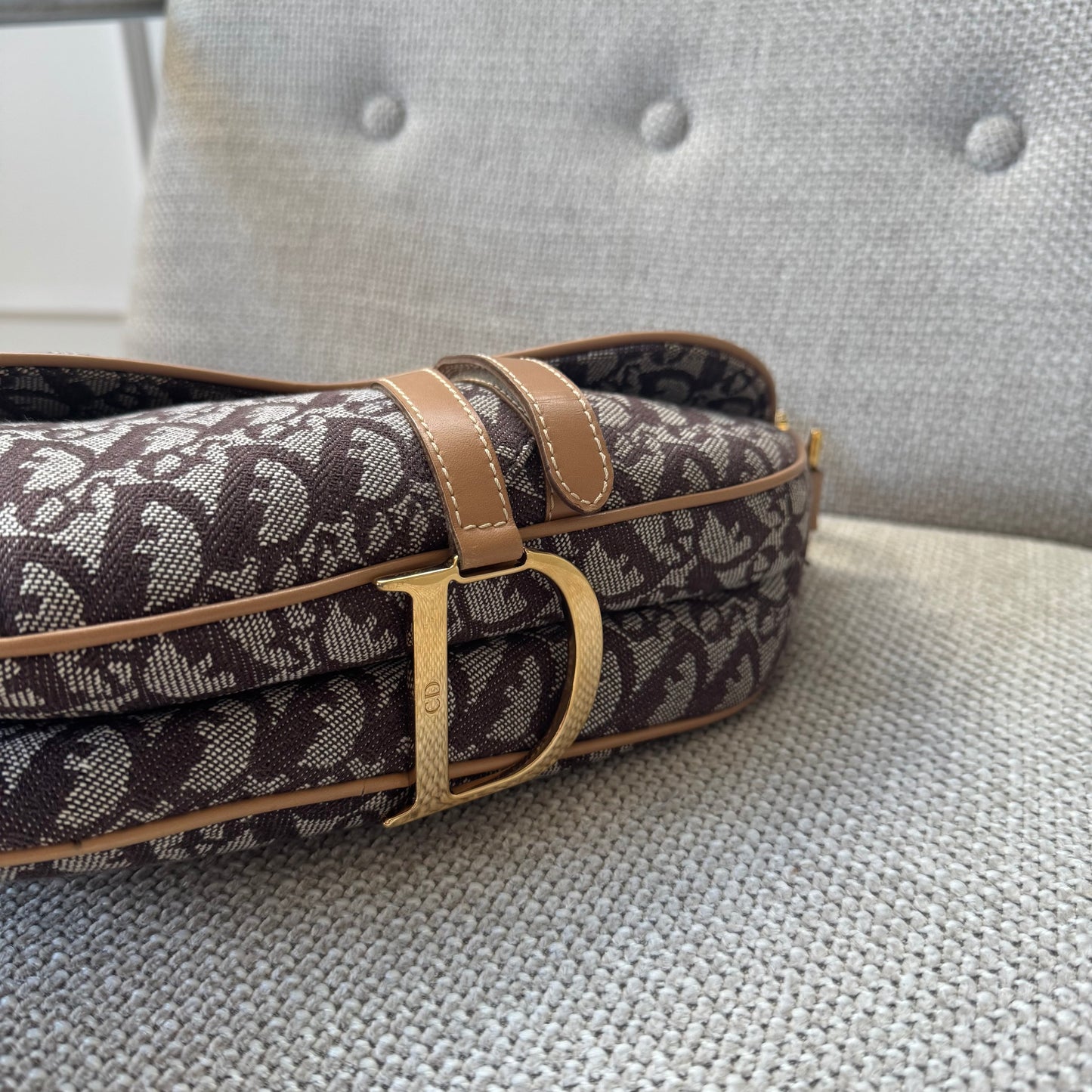 Dior saddle bag monogram ghw