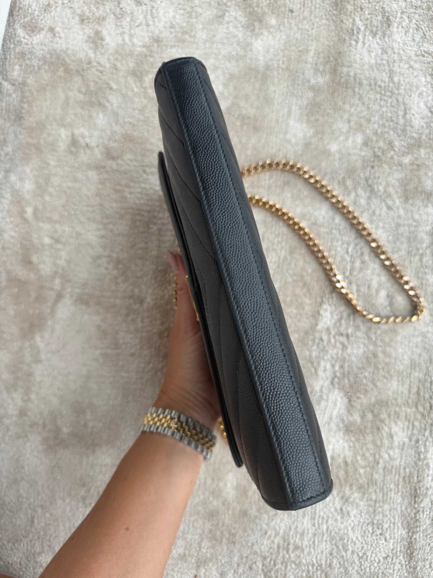 Saint Laurent Black Envelope crossbody Bag