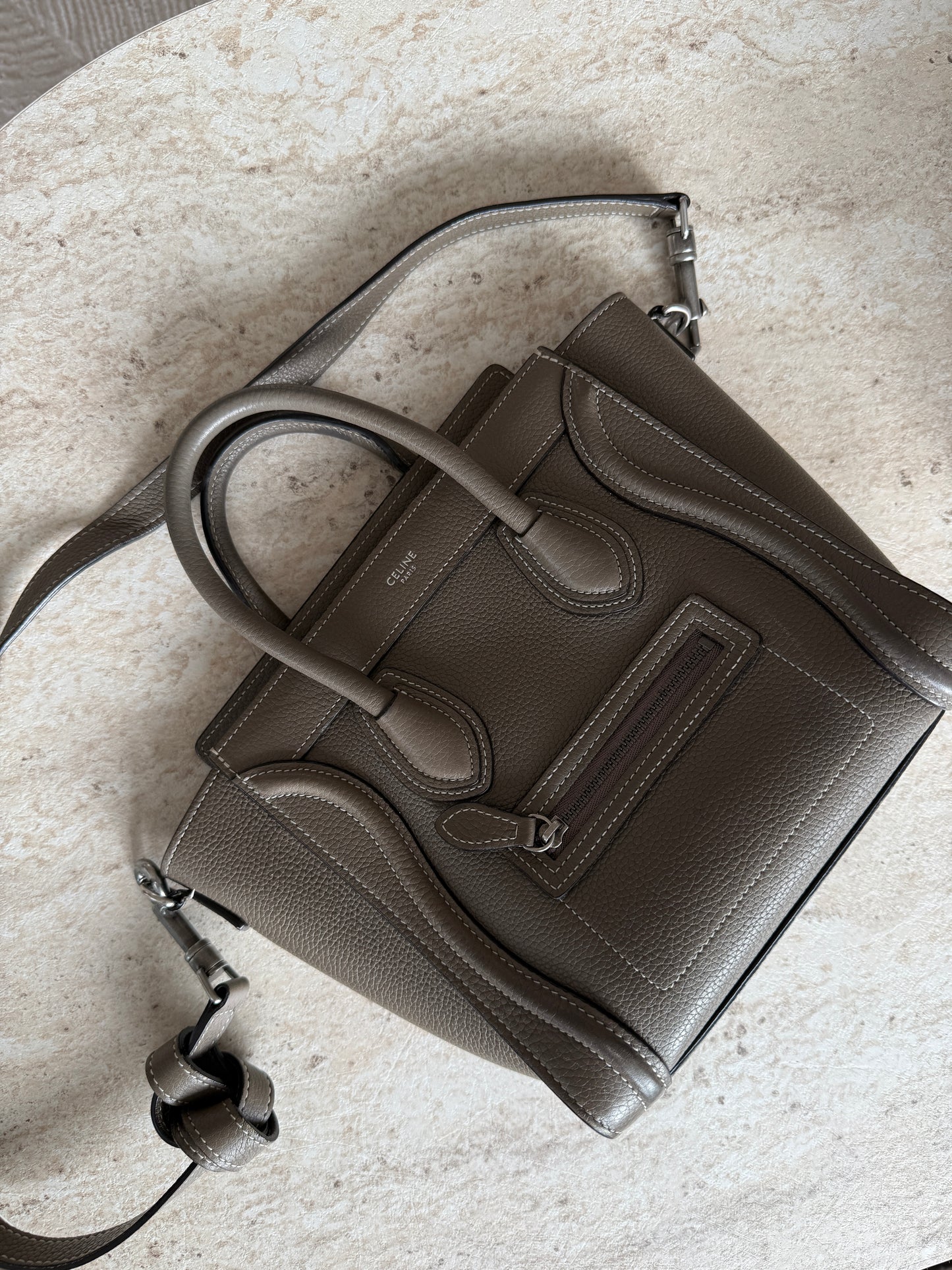 Celine nano luggage handbag