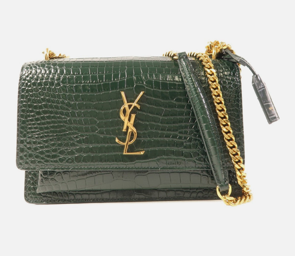 Saint Laurent Sunset Green Bag