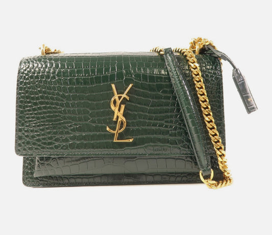 Saint Laurent Sunset Green Bag