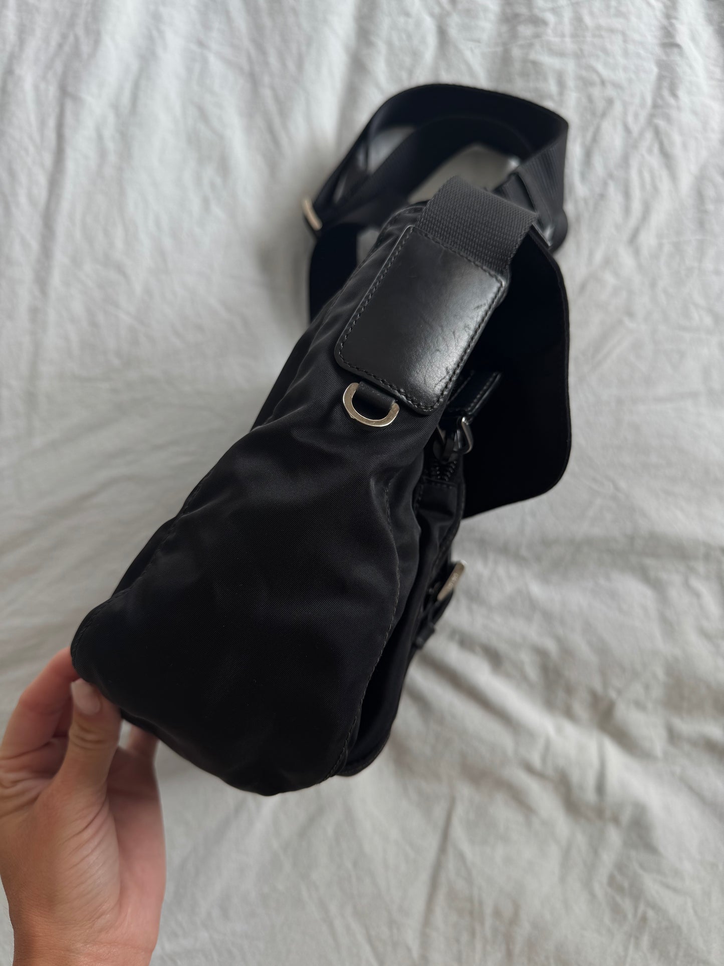 Prada Nylon Black Messenger Bag