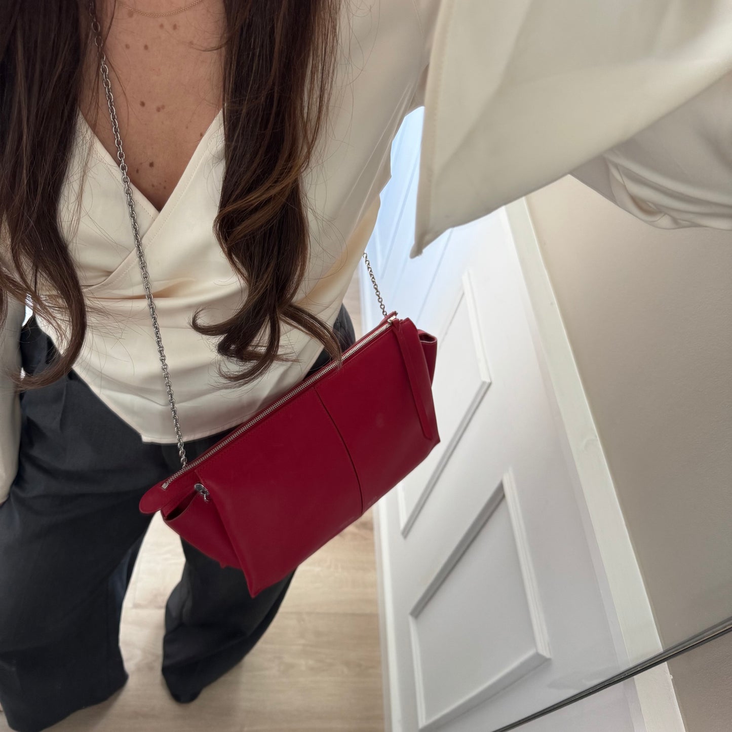 Celine tri-fold leather crossbody bag