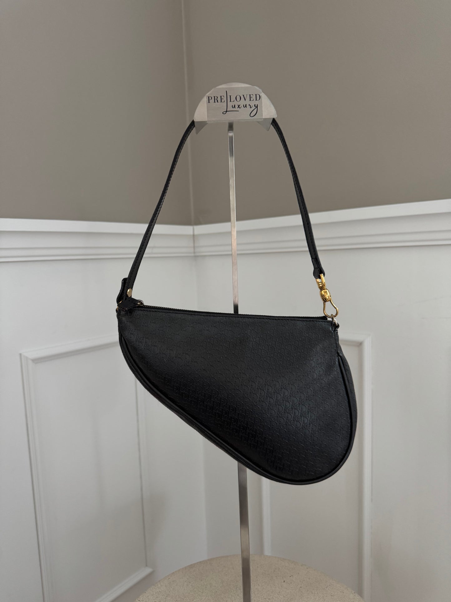 Dior Black Saddel Bag monogram