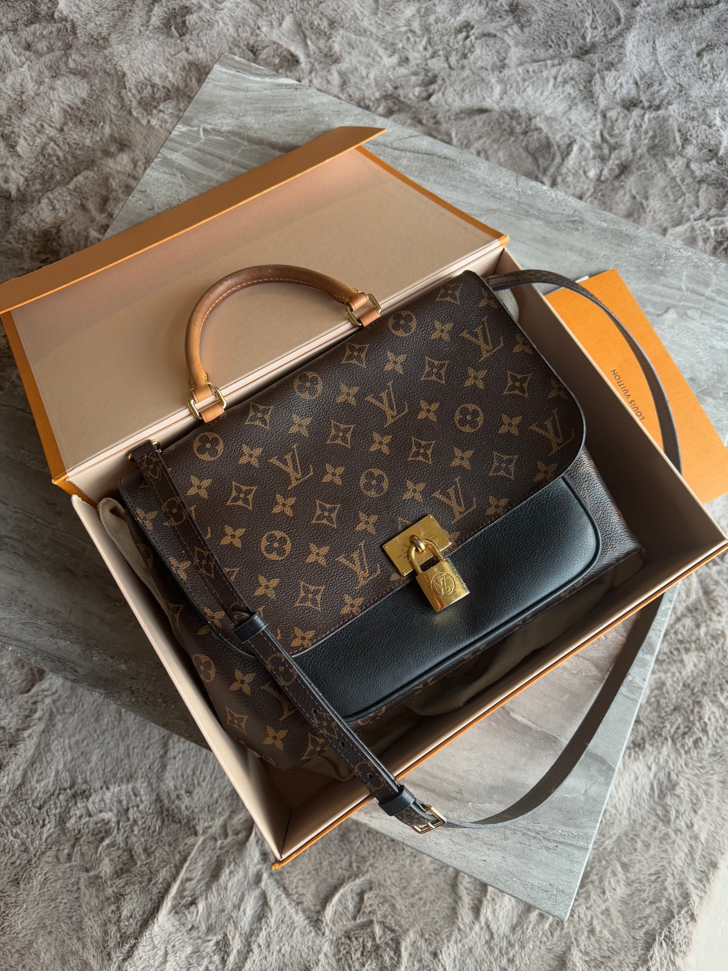Louis Vuitton Monogram Black Marignan Bag