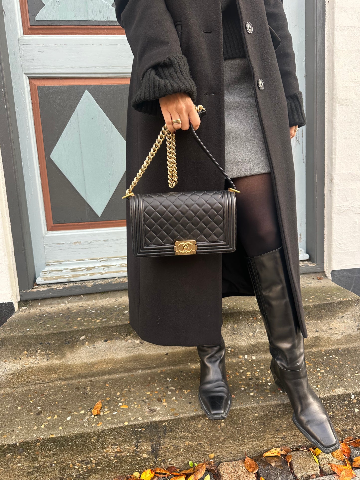 Chanel Boy Medium-Small Bag Black Leather