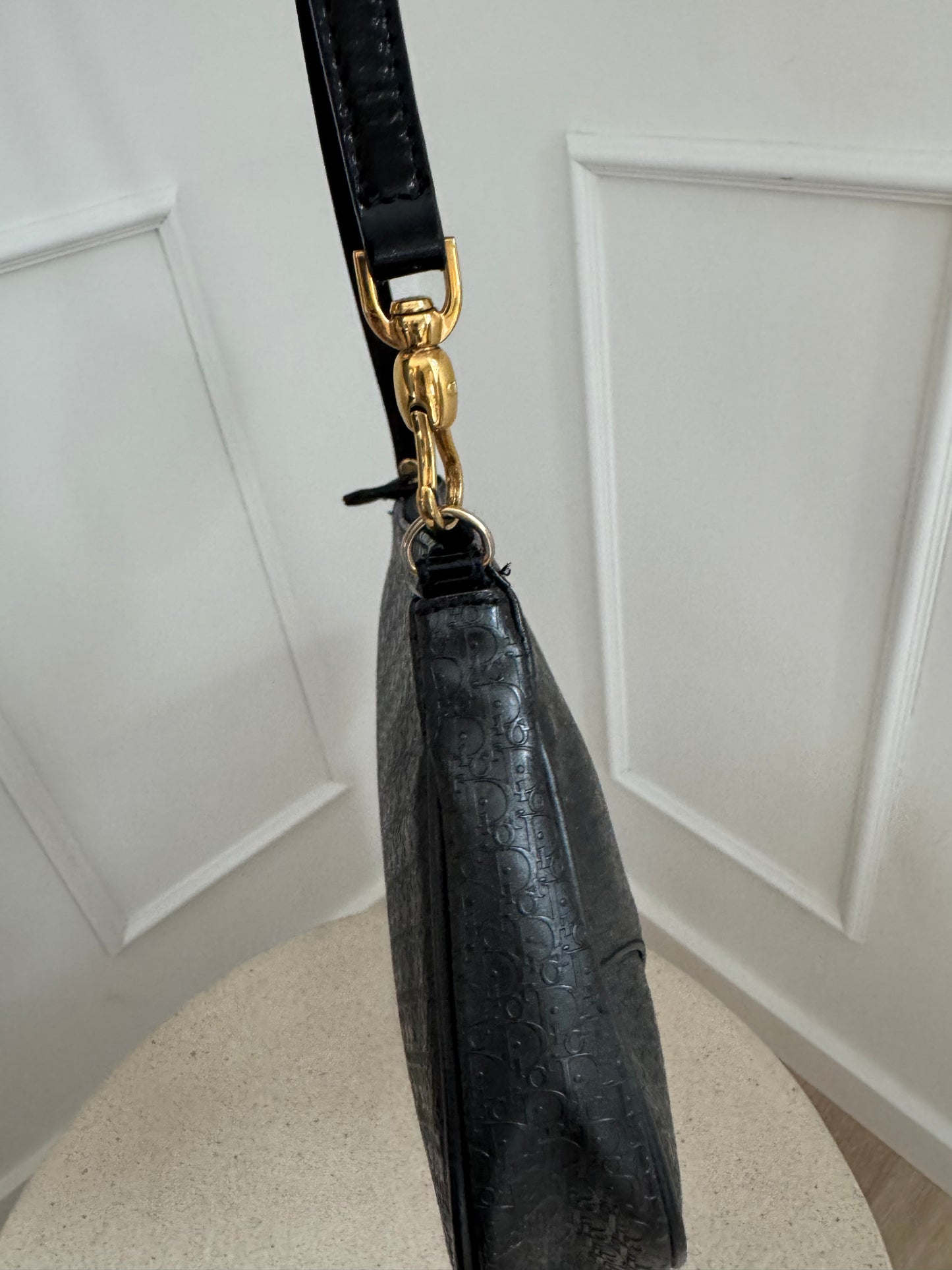Dior Black Saddel Bag monogram