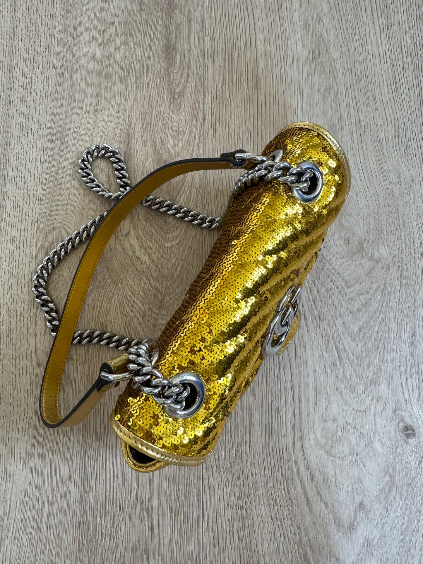 Gucci Marmont gold Glitter Bag
