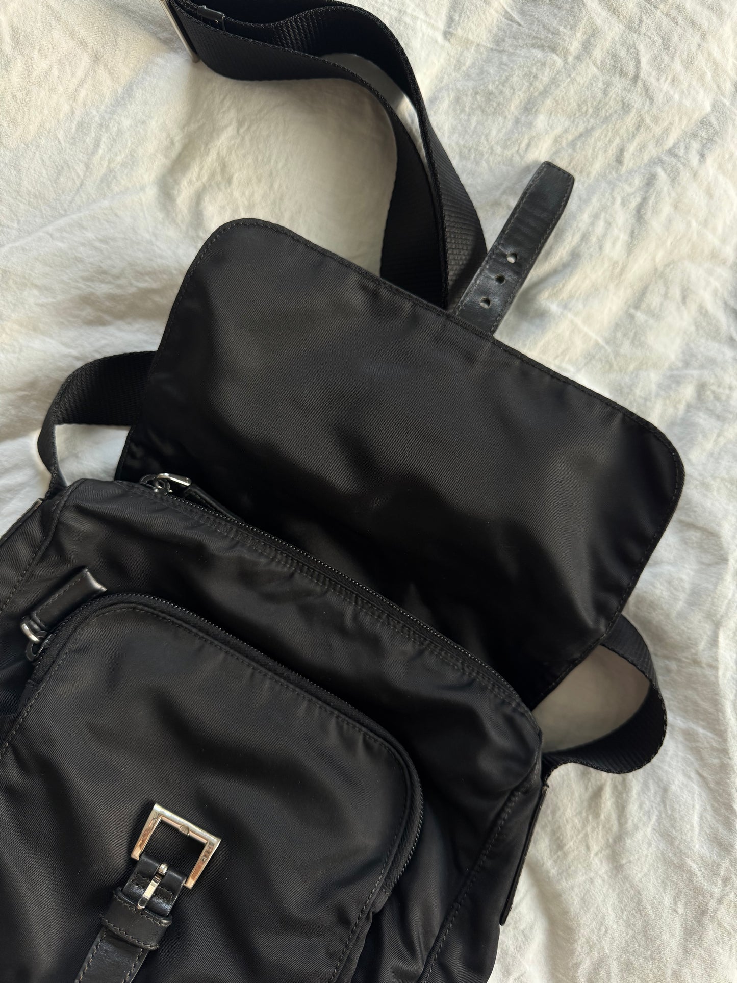 Prada Nylon Black Messenger Bag