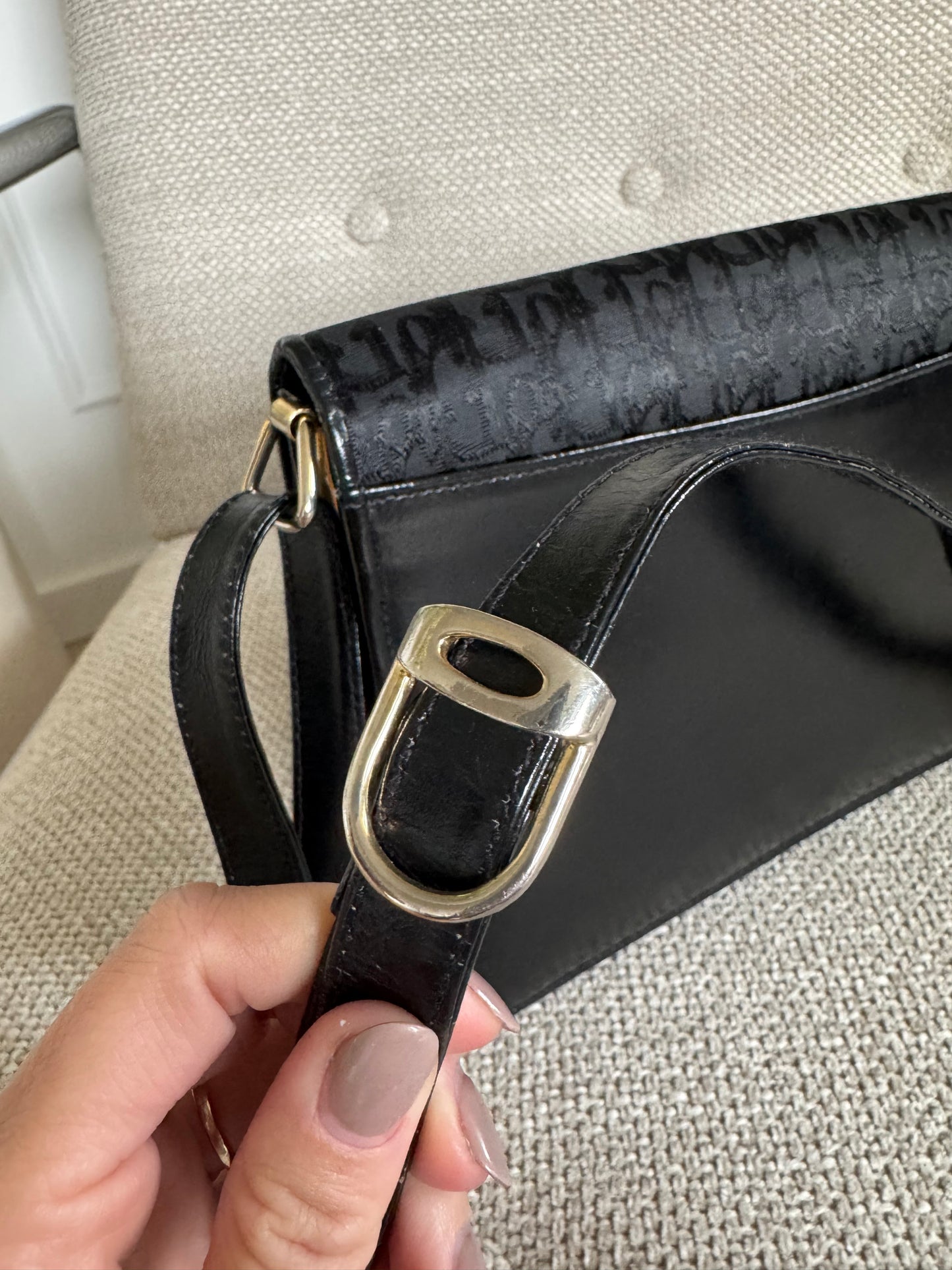 Dior Black Monogram Crossbody Bag
