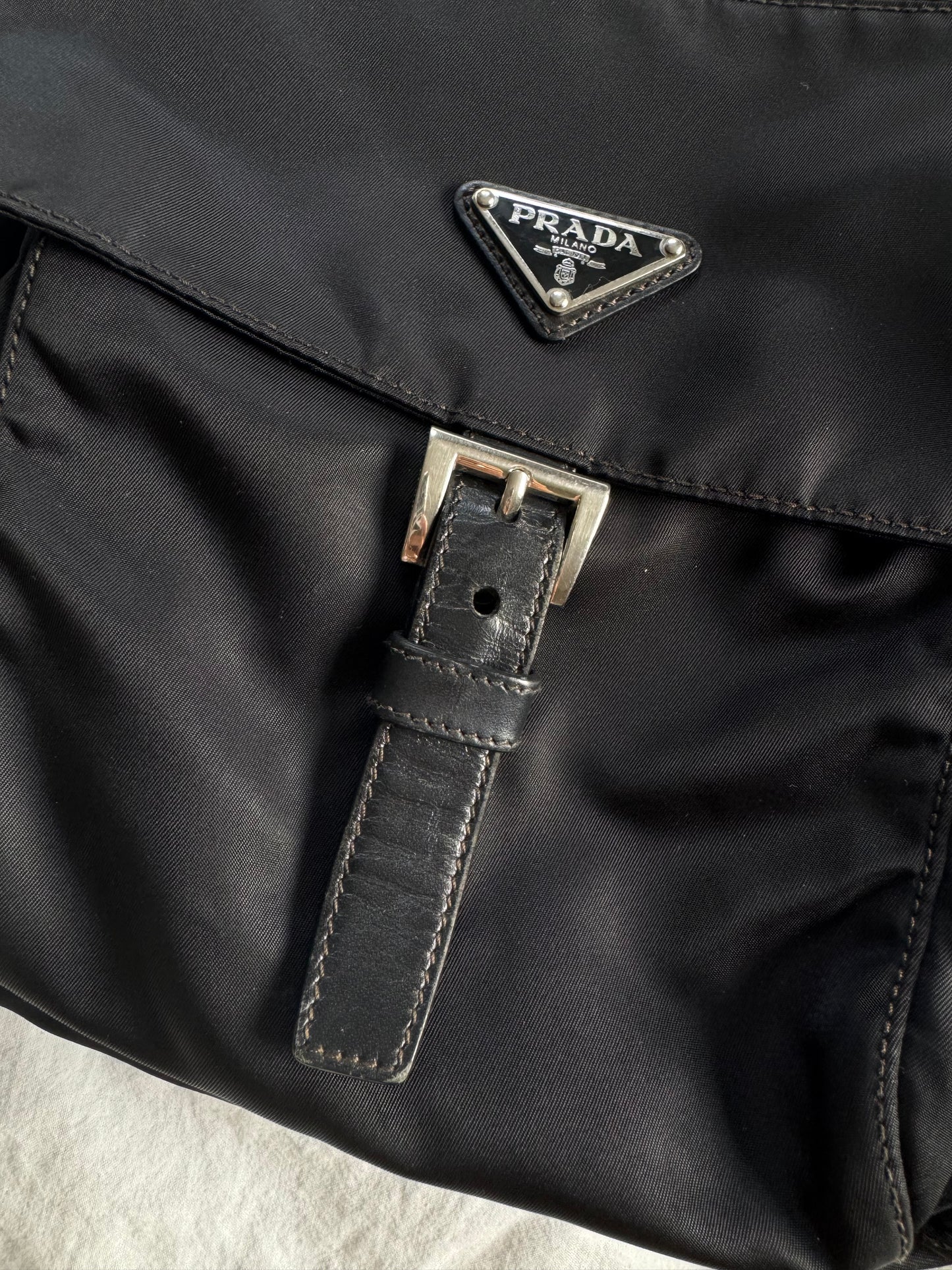 Prada Nylon Black Messenger Bag