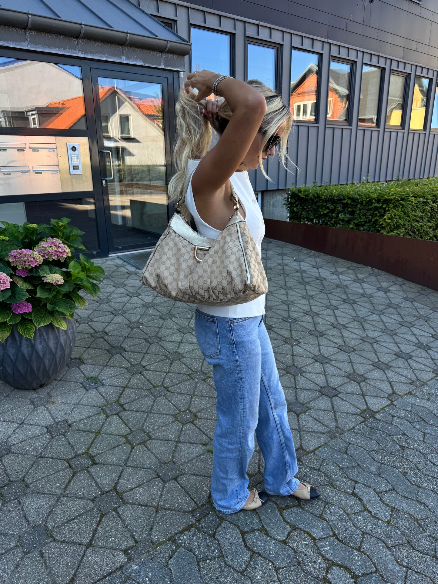 Gucci D-ring Abbey Taske guld