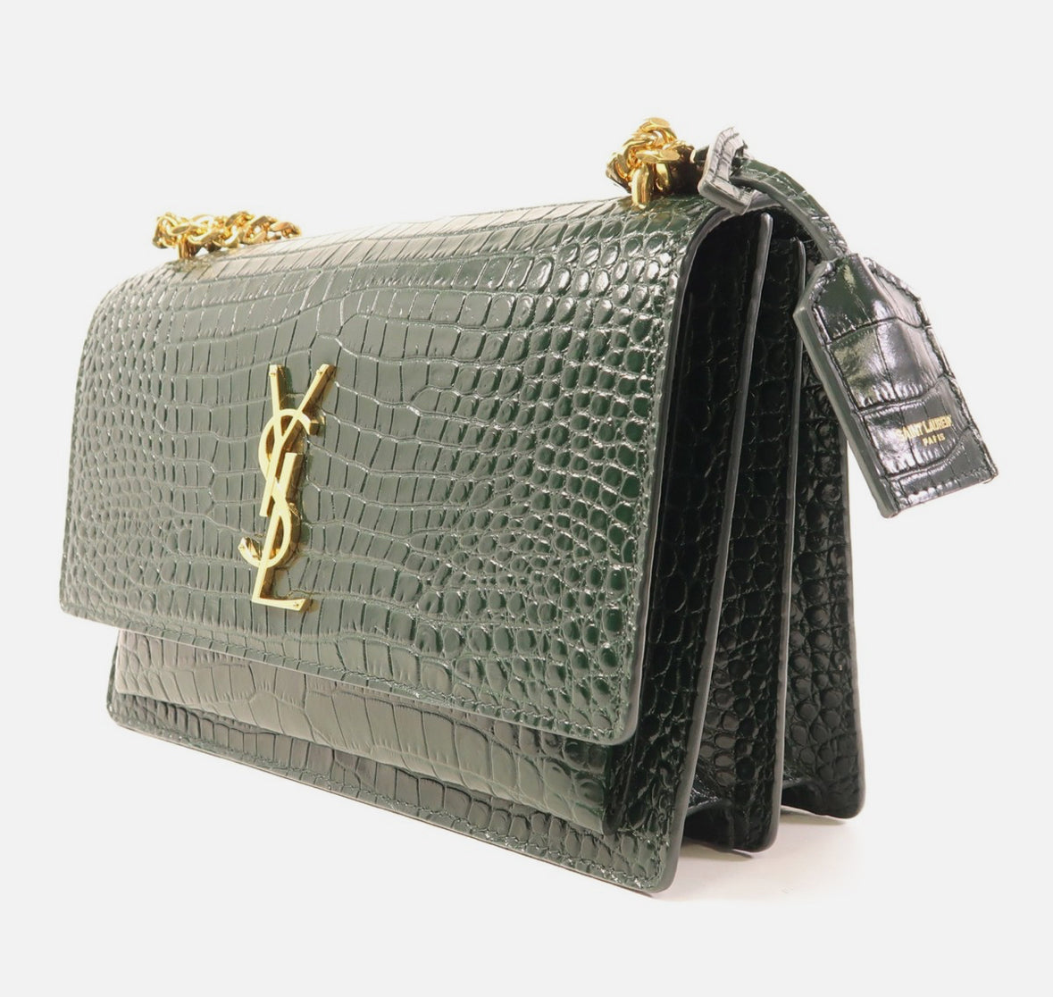 Saint Laurent Sunset Green Bag
