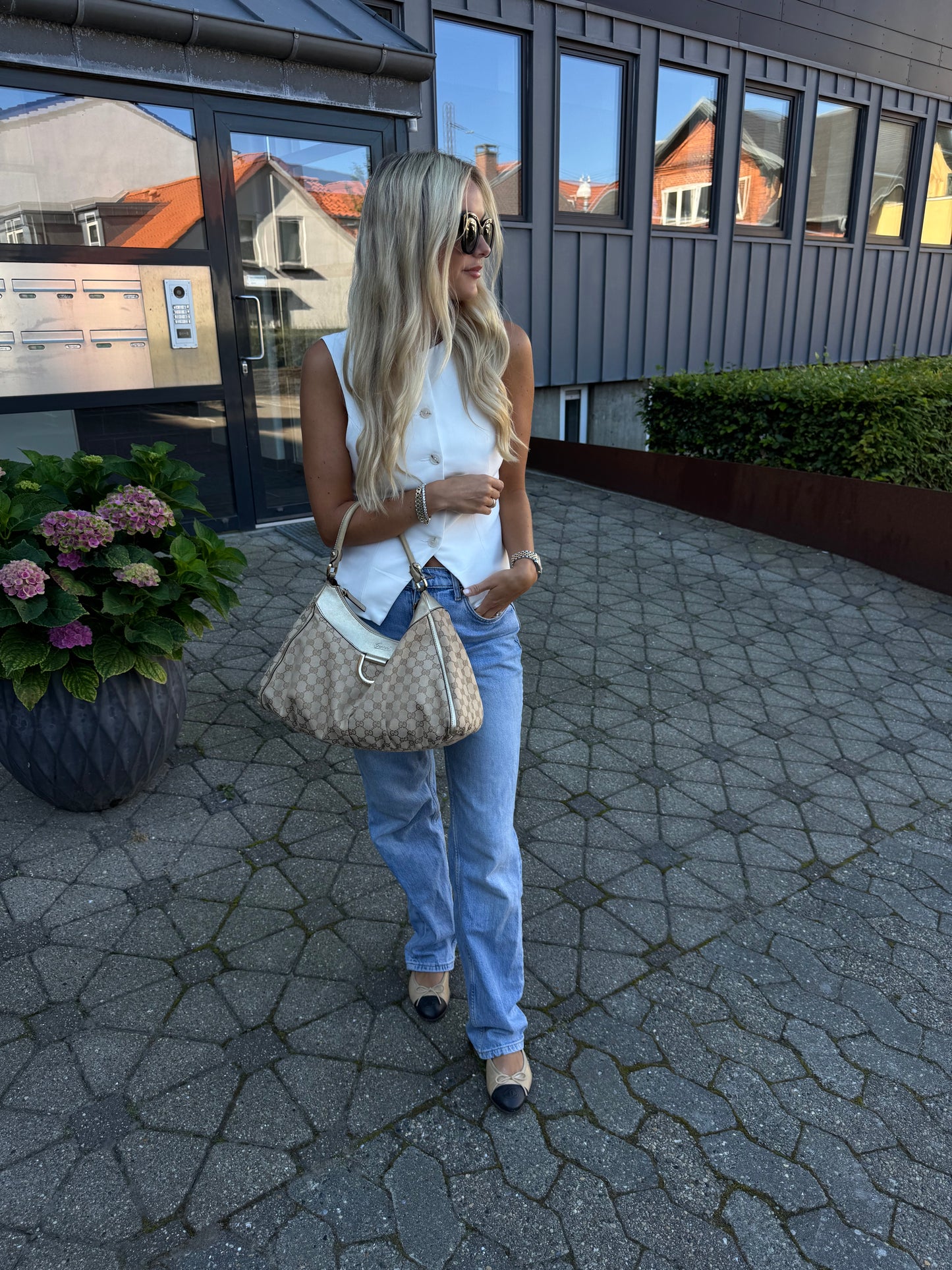 Gucci D-ring Abbey Taske guld