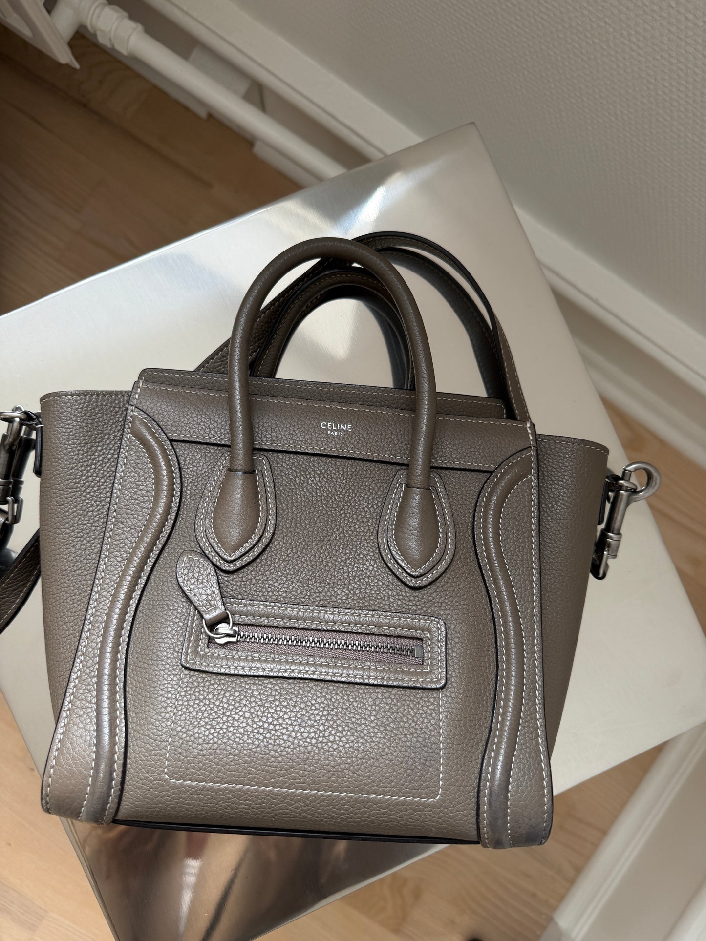 Celine nano luggage handbag