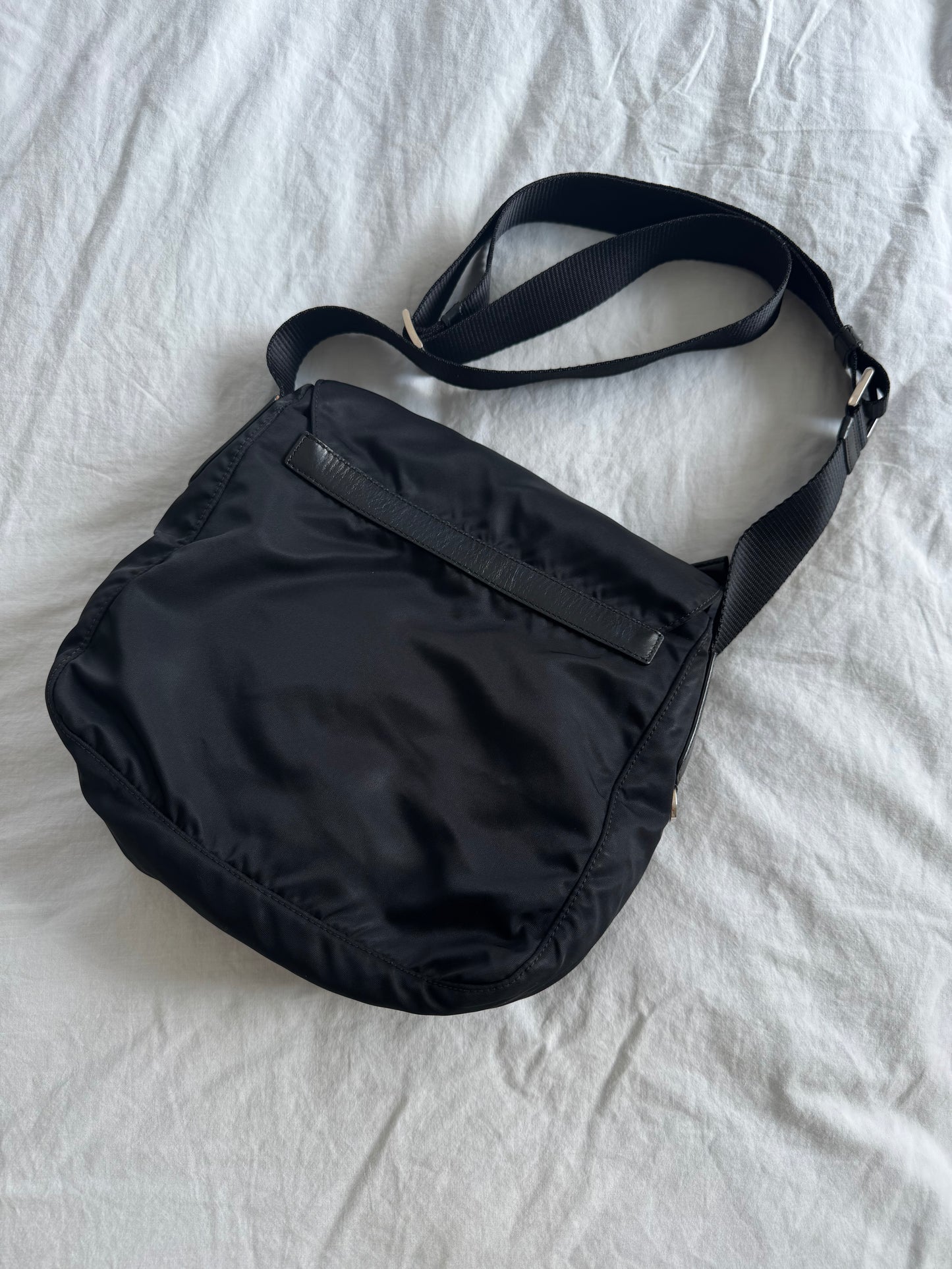 Prada Nylon Black Messenger Bag