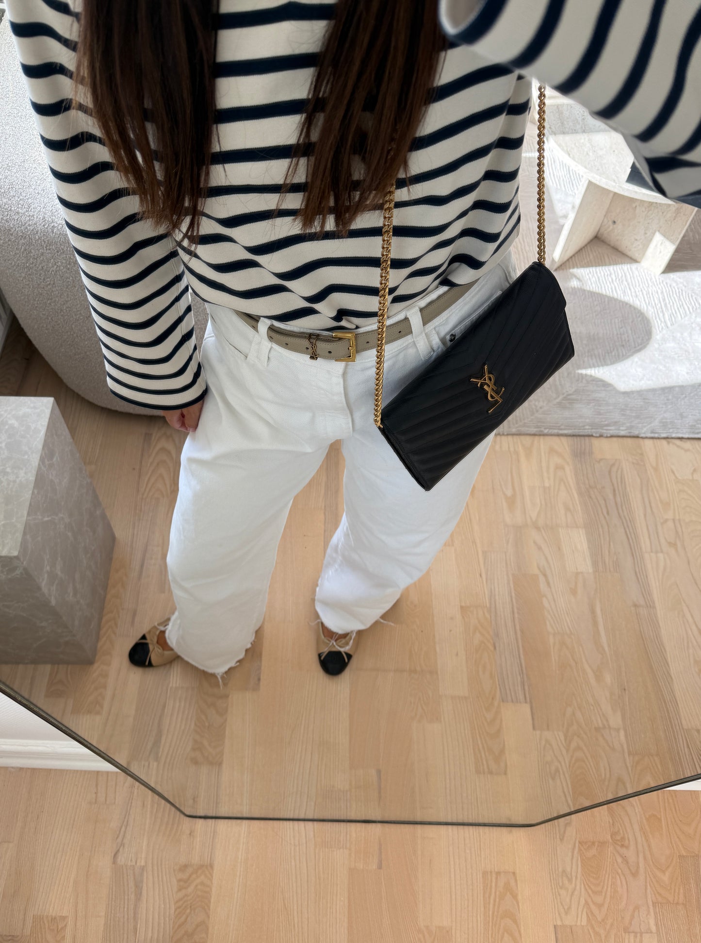 Saint Laurent Black Envelope crossbody Bag