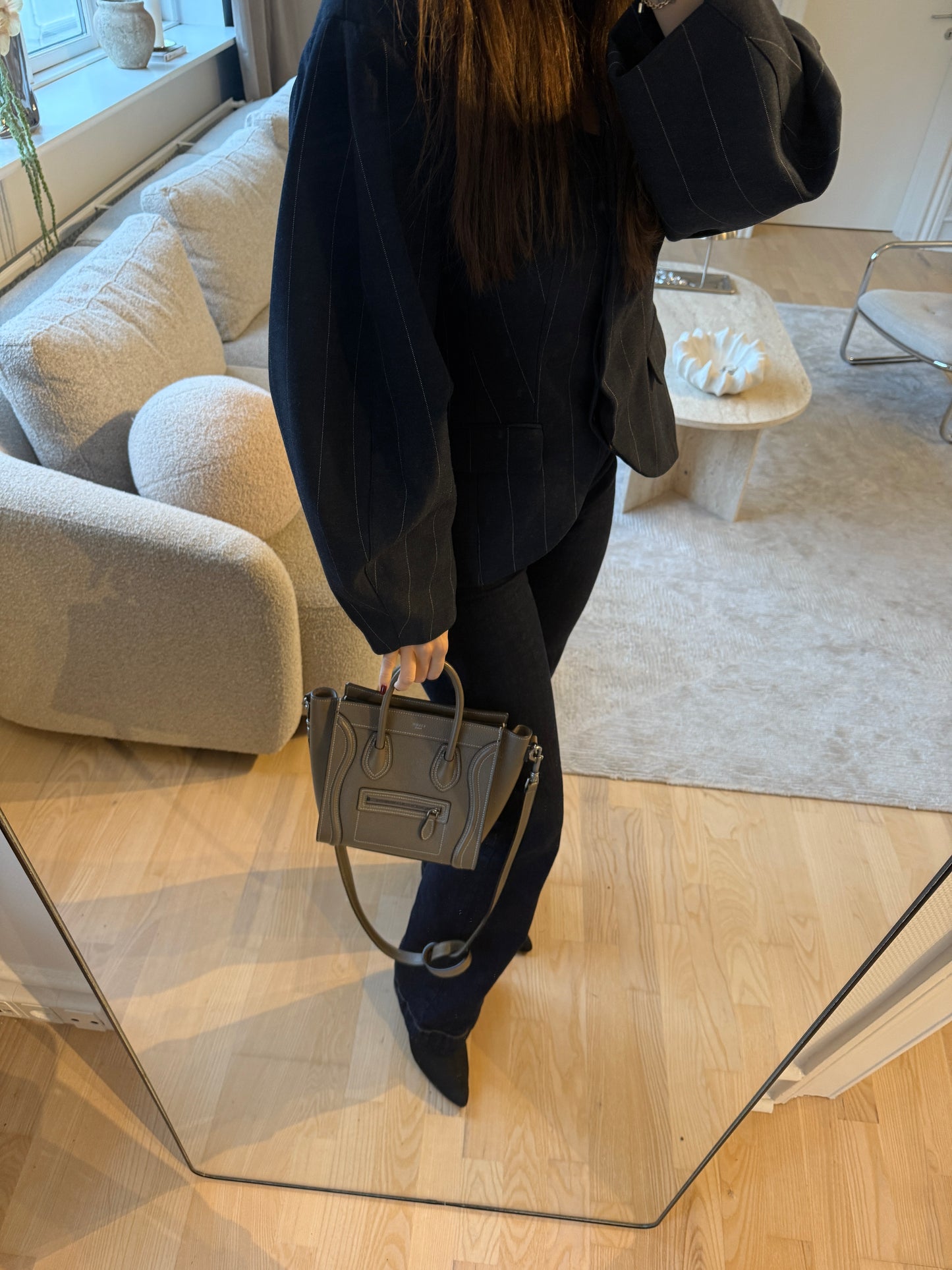 Celine Nano Luggage Taupe crossbody