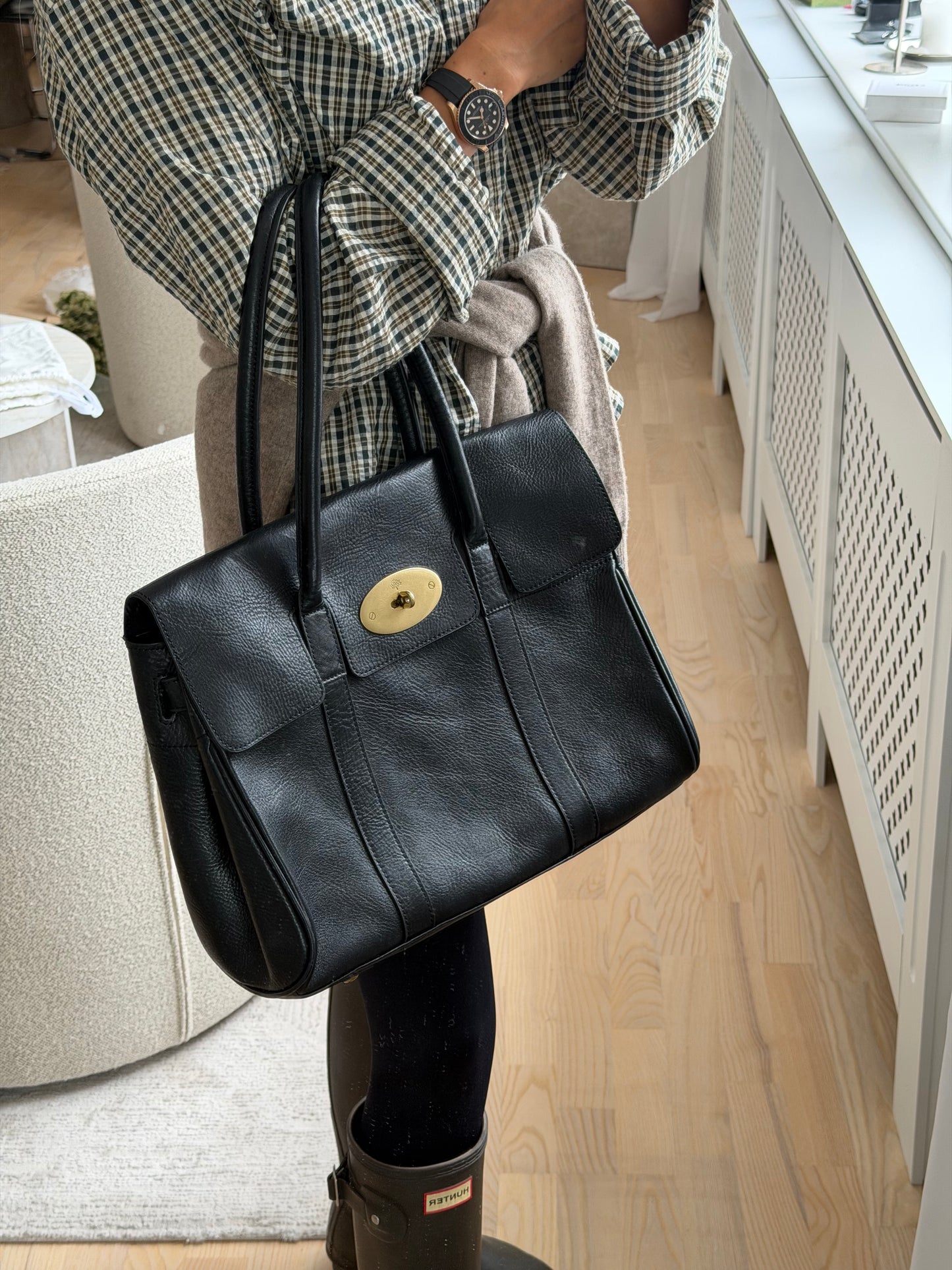 Mulberry Bayswater – Black Heavy Grain