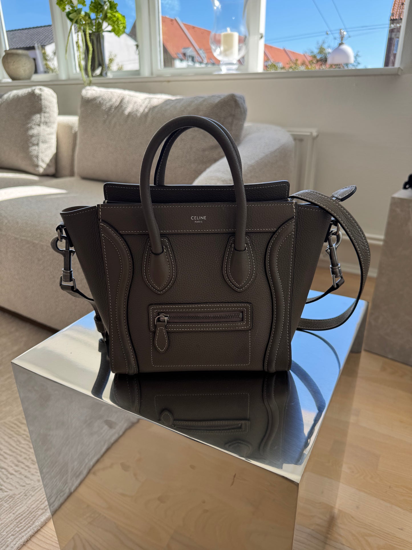 Celine nano luggage handbag