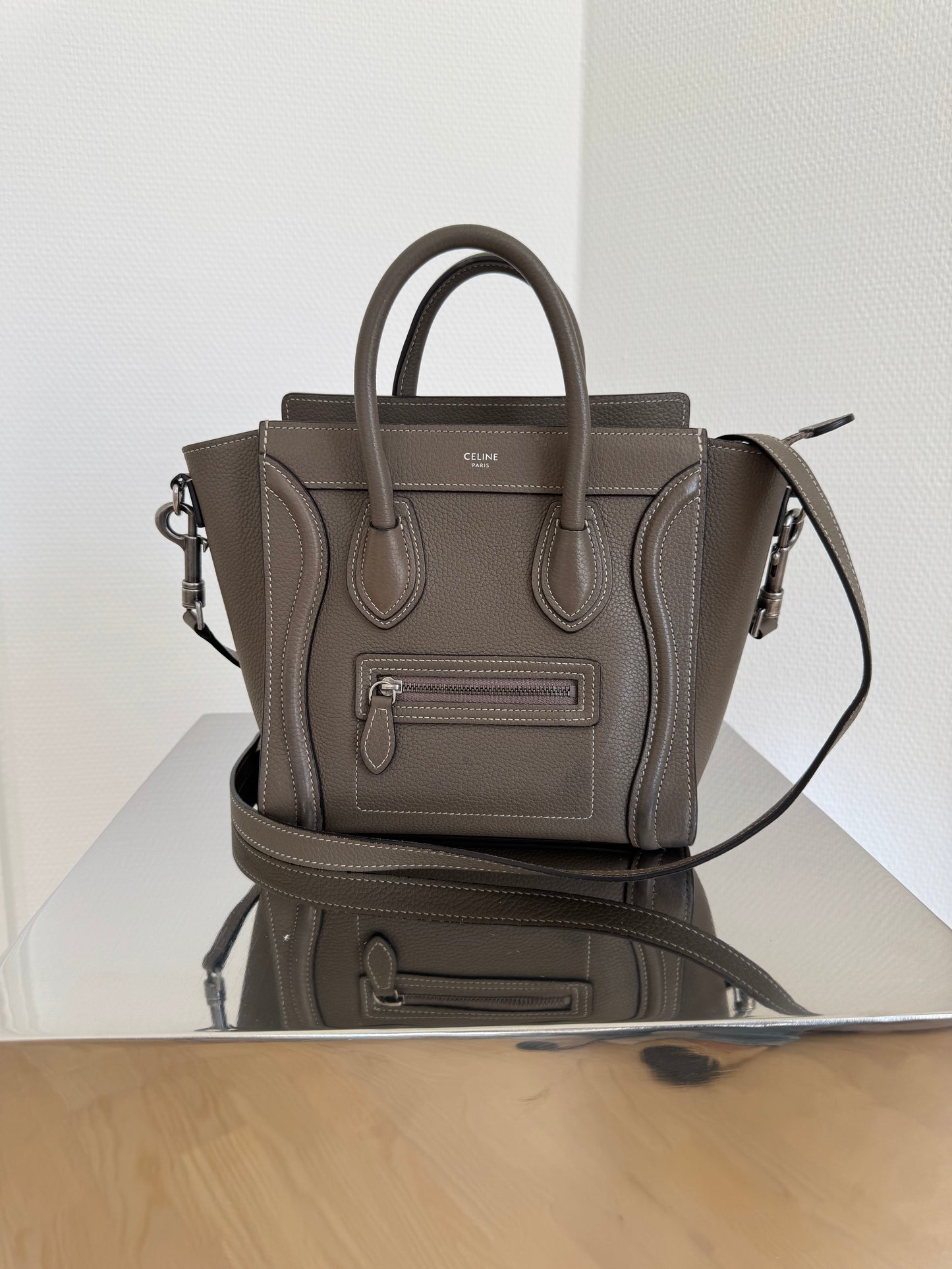 Celine nano luggage handbag