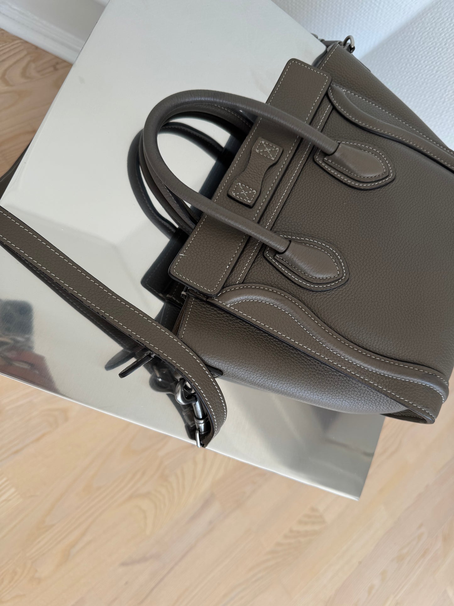 Celine nano luggage handbag