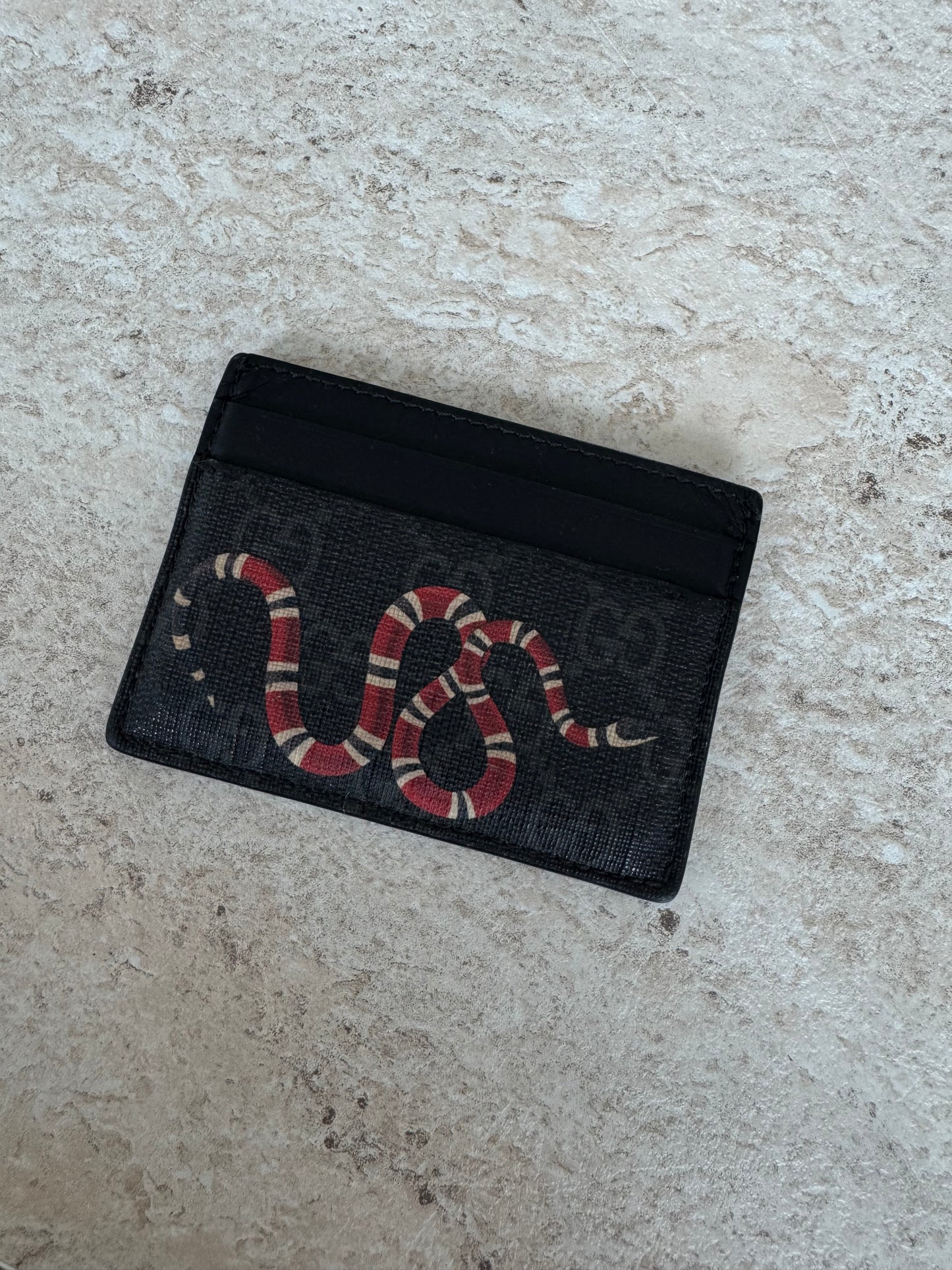 Gucci Kingsnake Monogram Supreme Card Holder