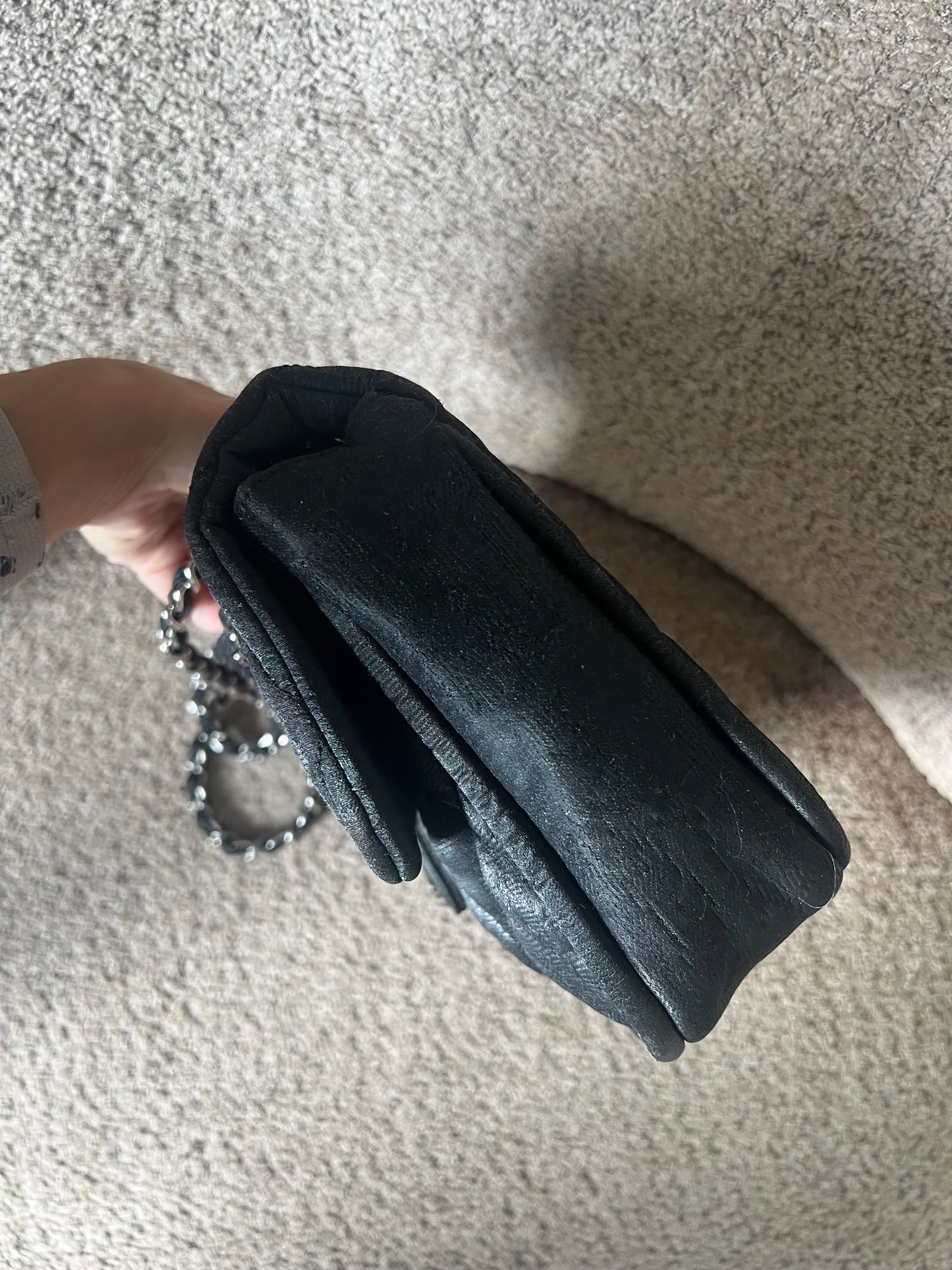 Chanel coated Black Flap Bag