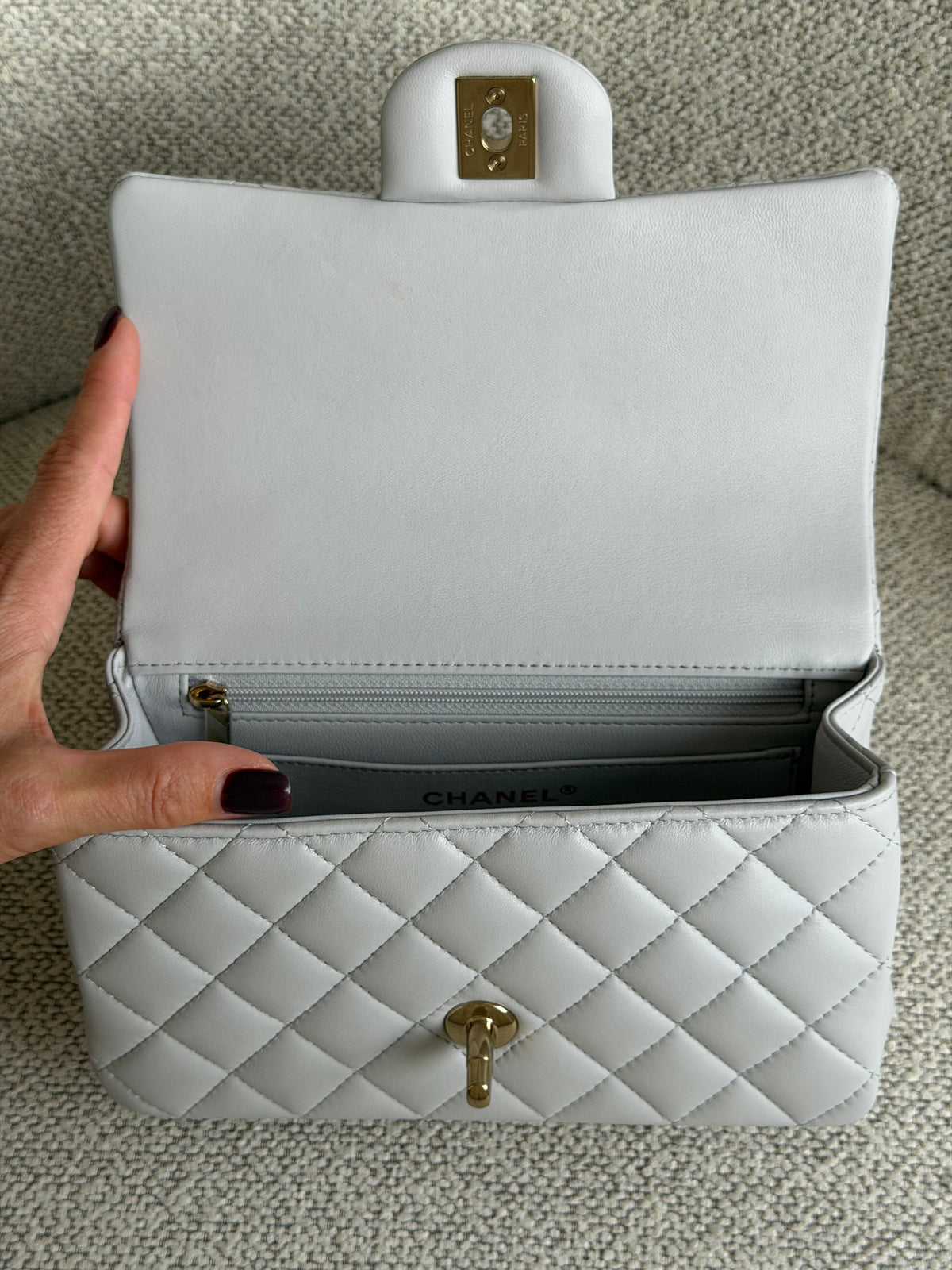 Chanel Mini Rectangular Top Handle Flap Bag
