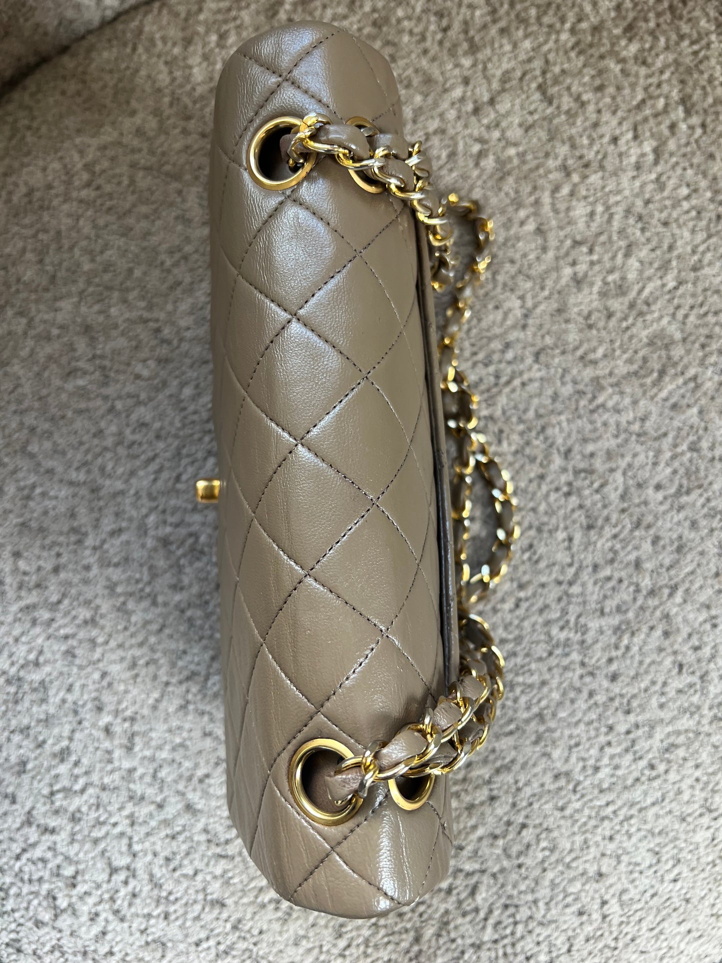 Chanel double flap beige