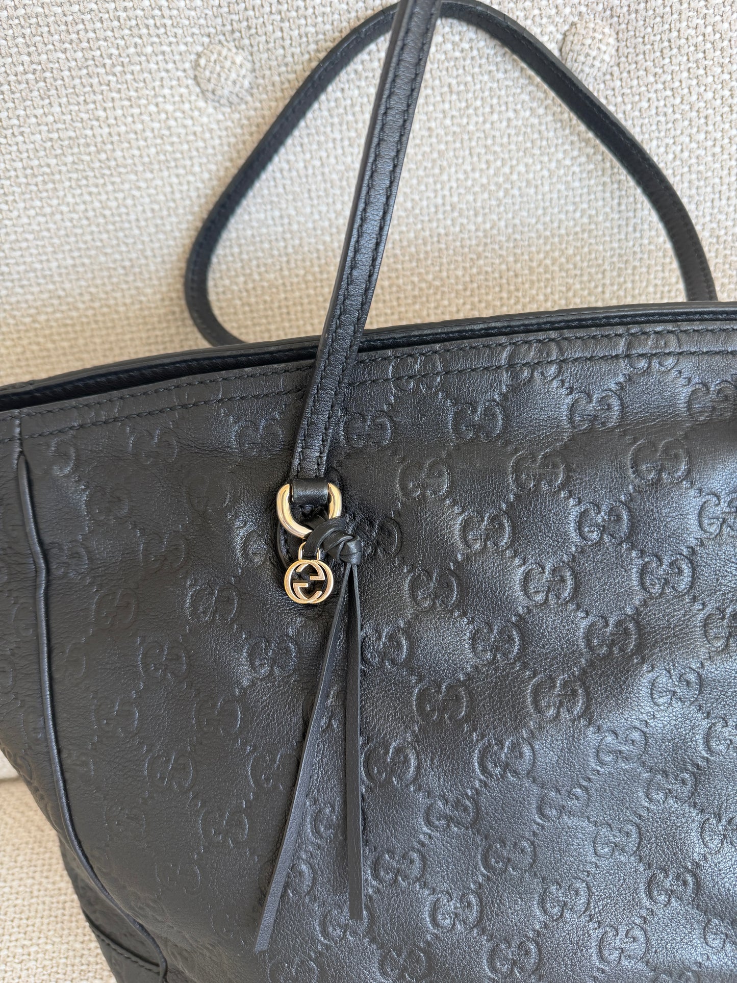 Gucci Guccissima Black Abbey Tote