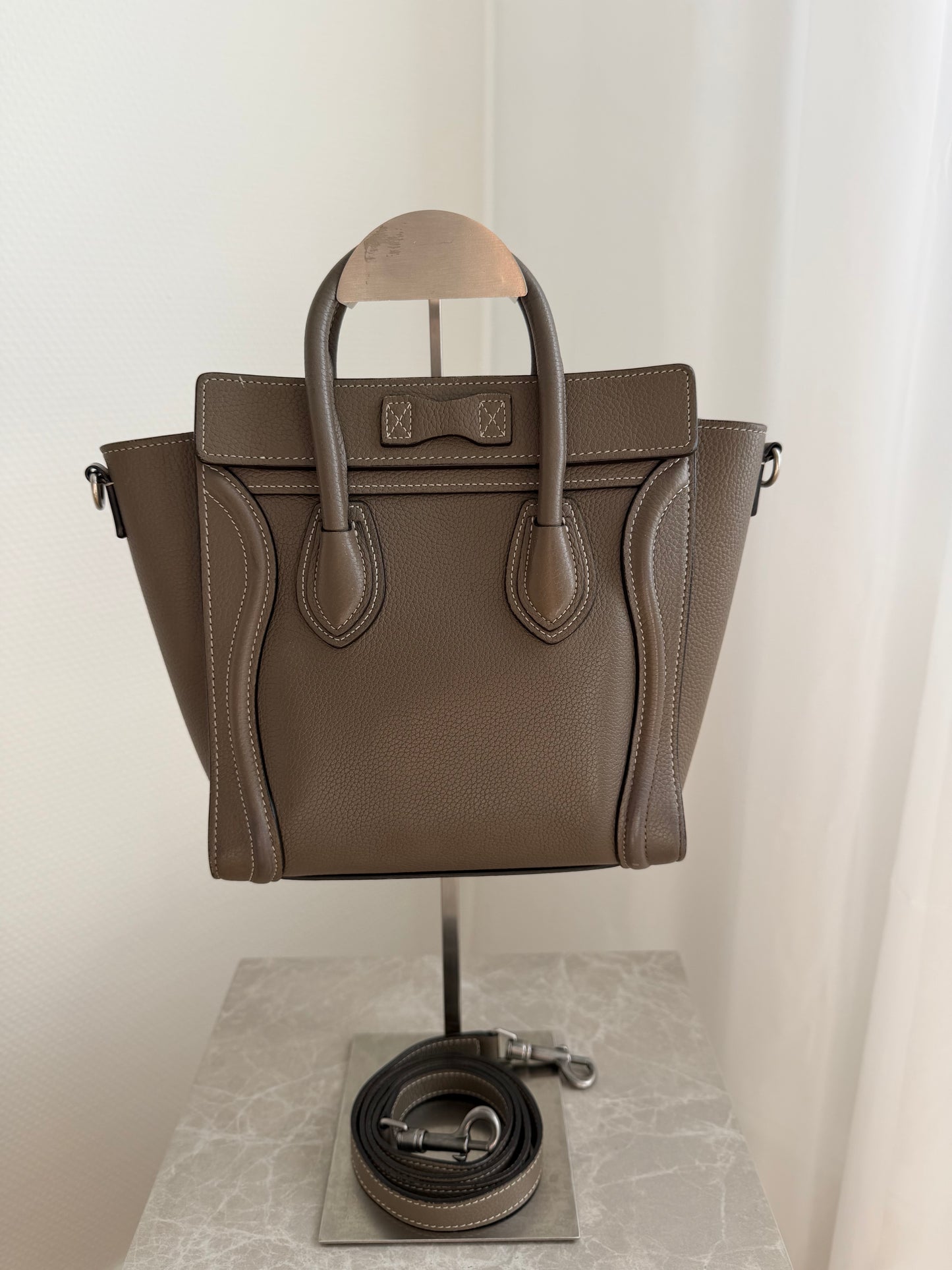 Celine Nano Luggage – Taupe