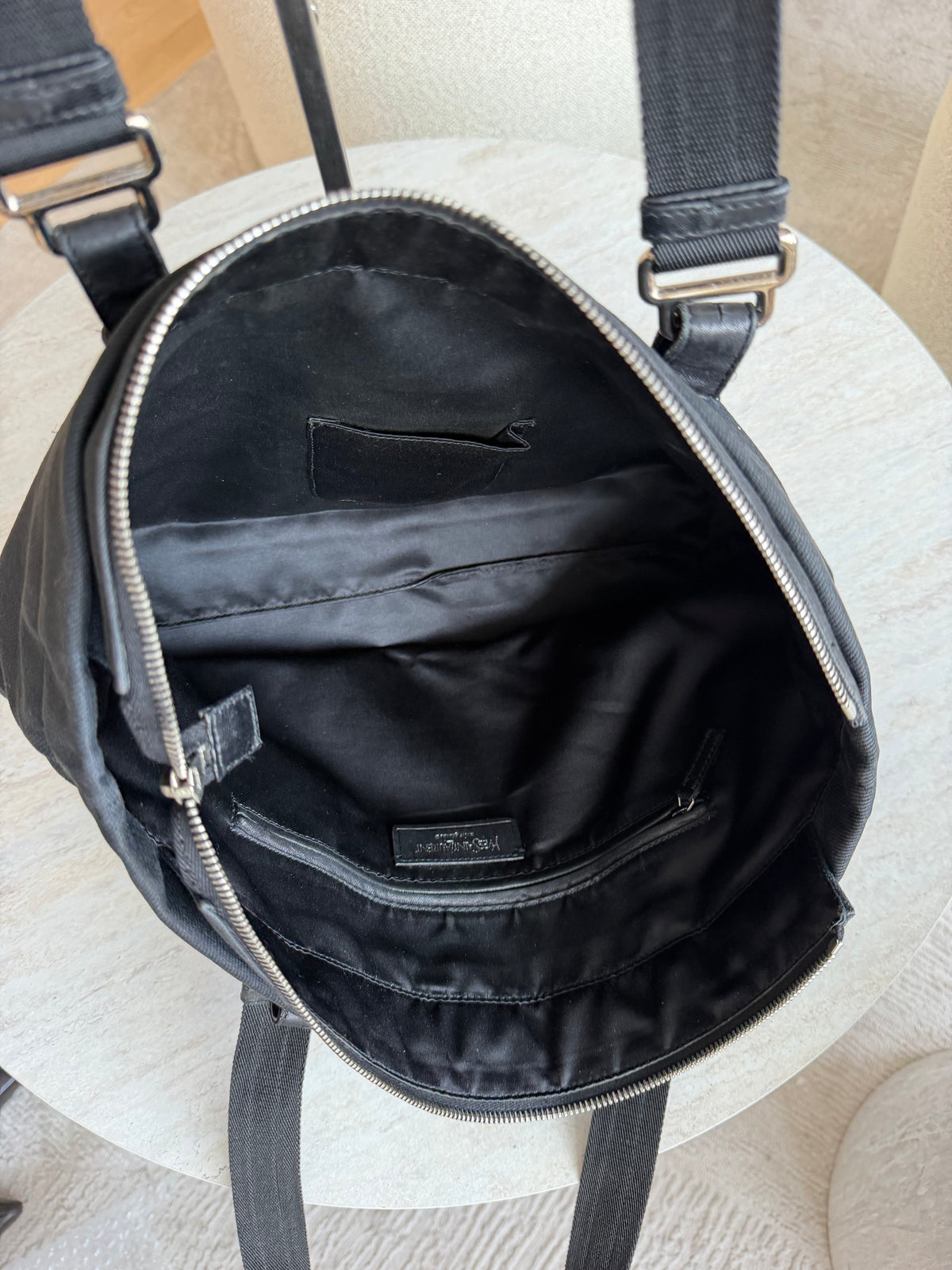 Saint Laurent YSL Black Canvas Tote Bag