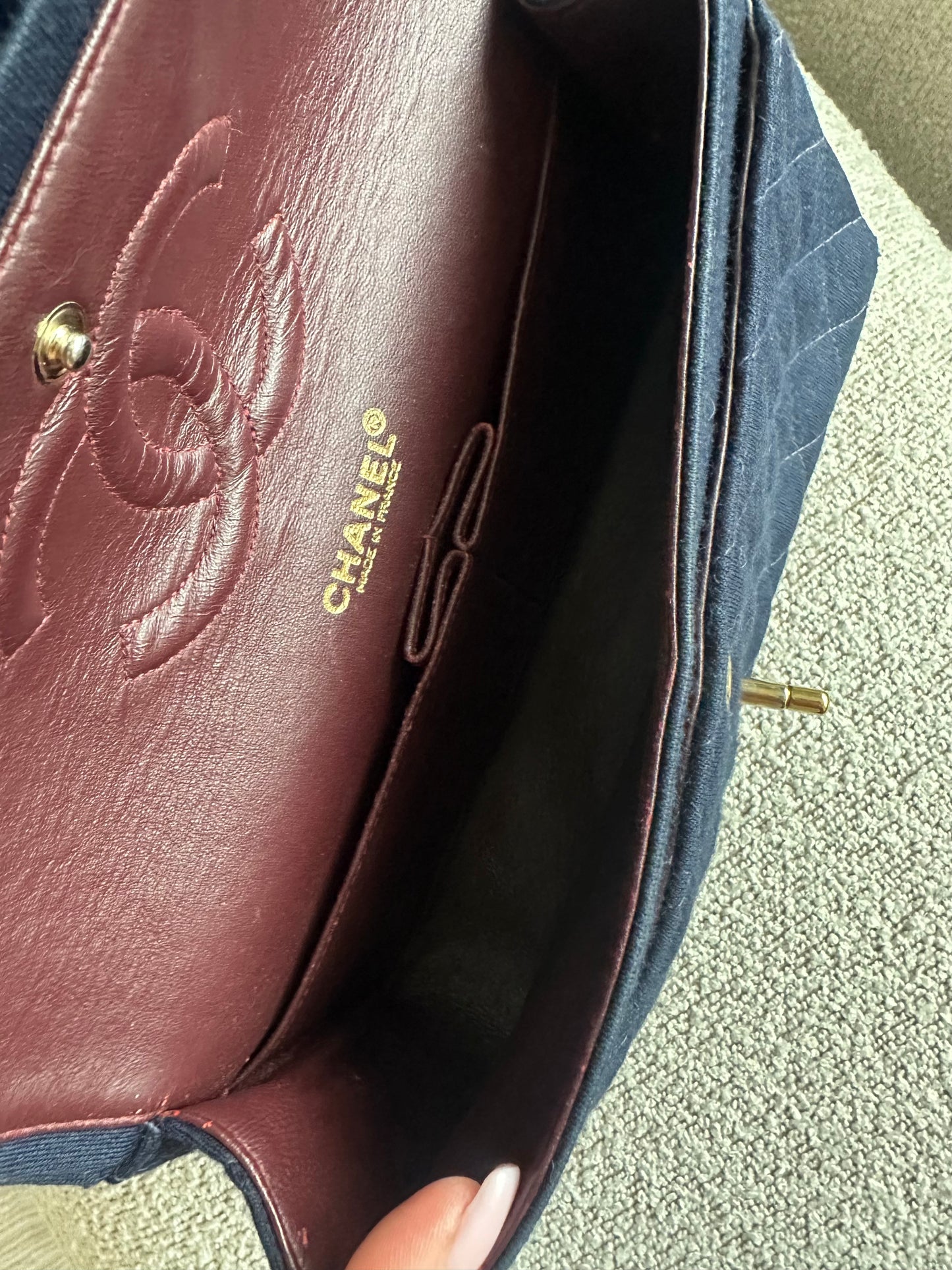 Chanel Classic Double Flap | Navy fabric