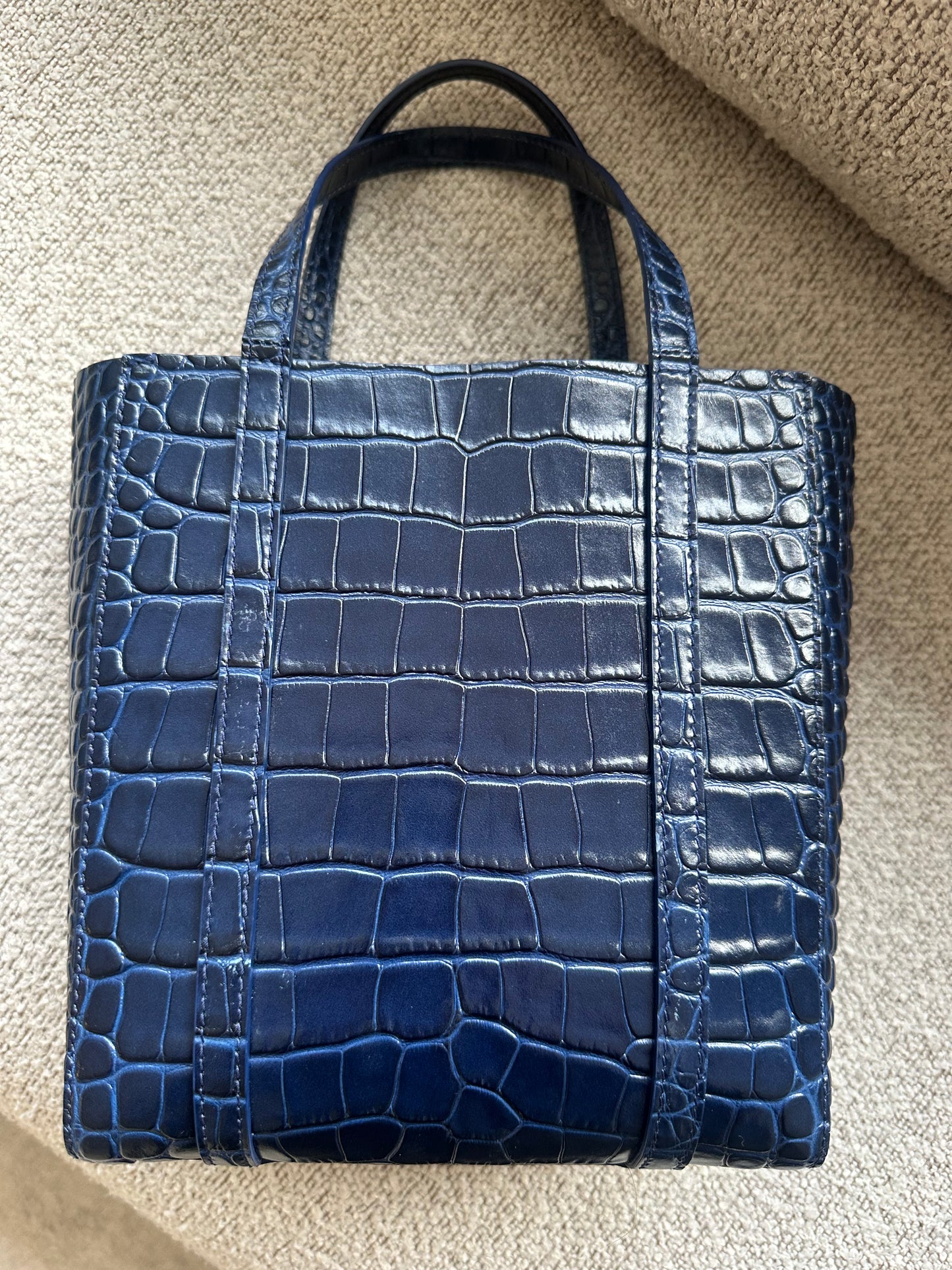 Balenciaga Everyday Tote Bag - Navy/Croco