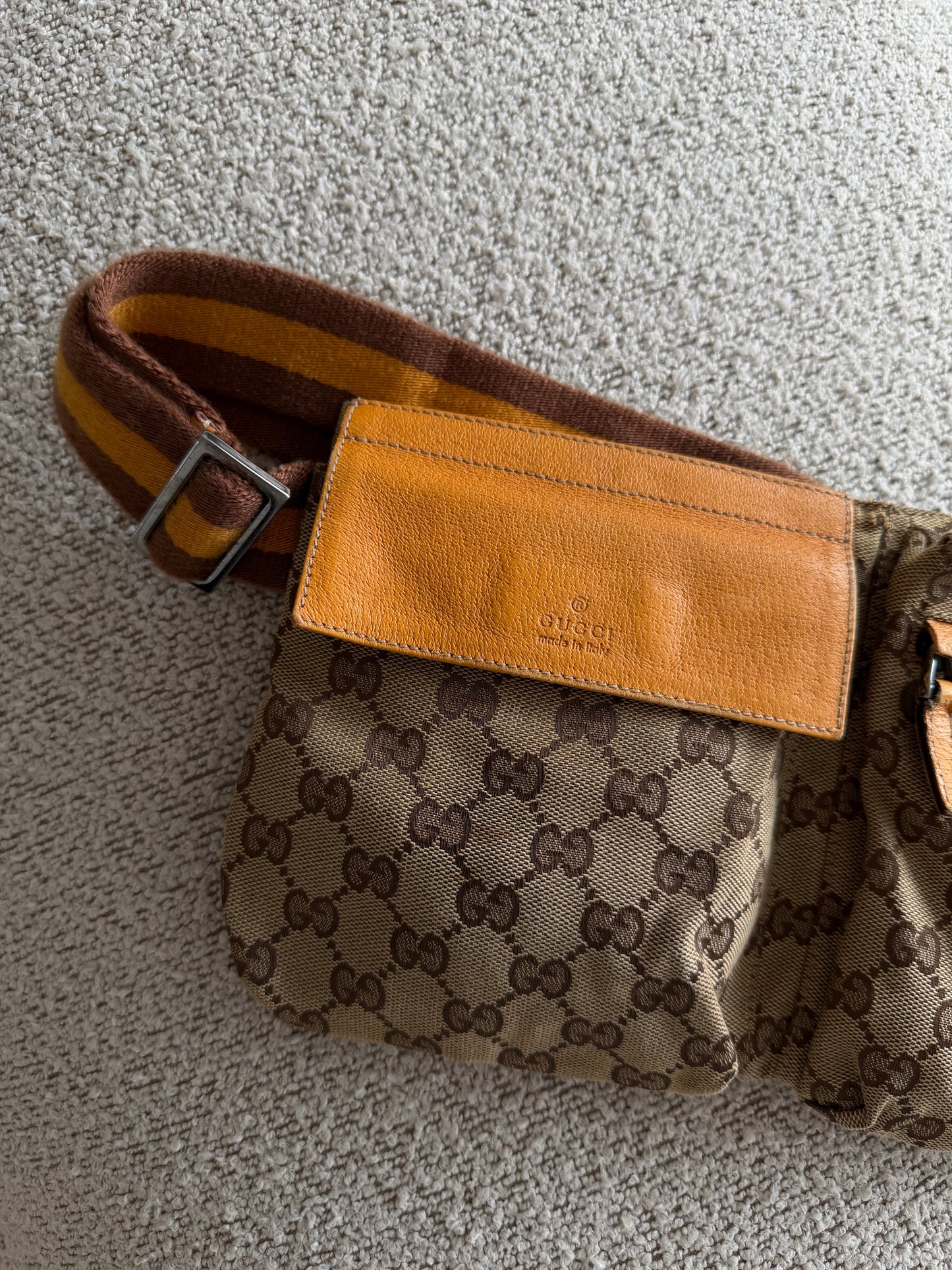 Gucci GG Canvas Belt Bag orange