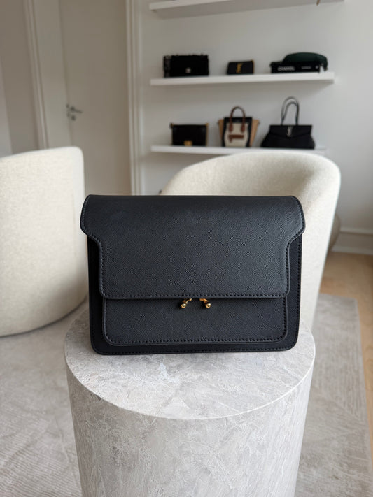Marni Trunk Bag Saffiano leather 23 – Black
